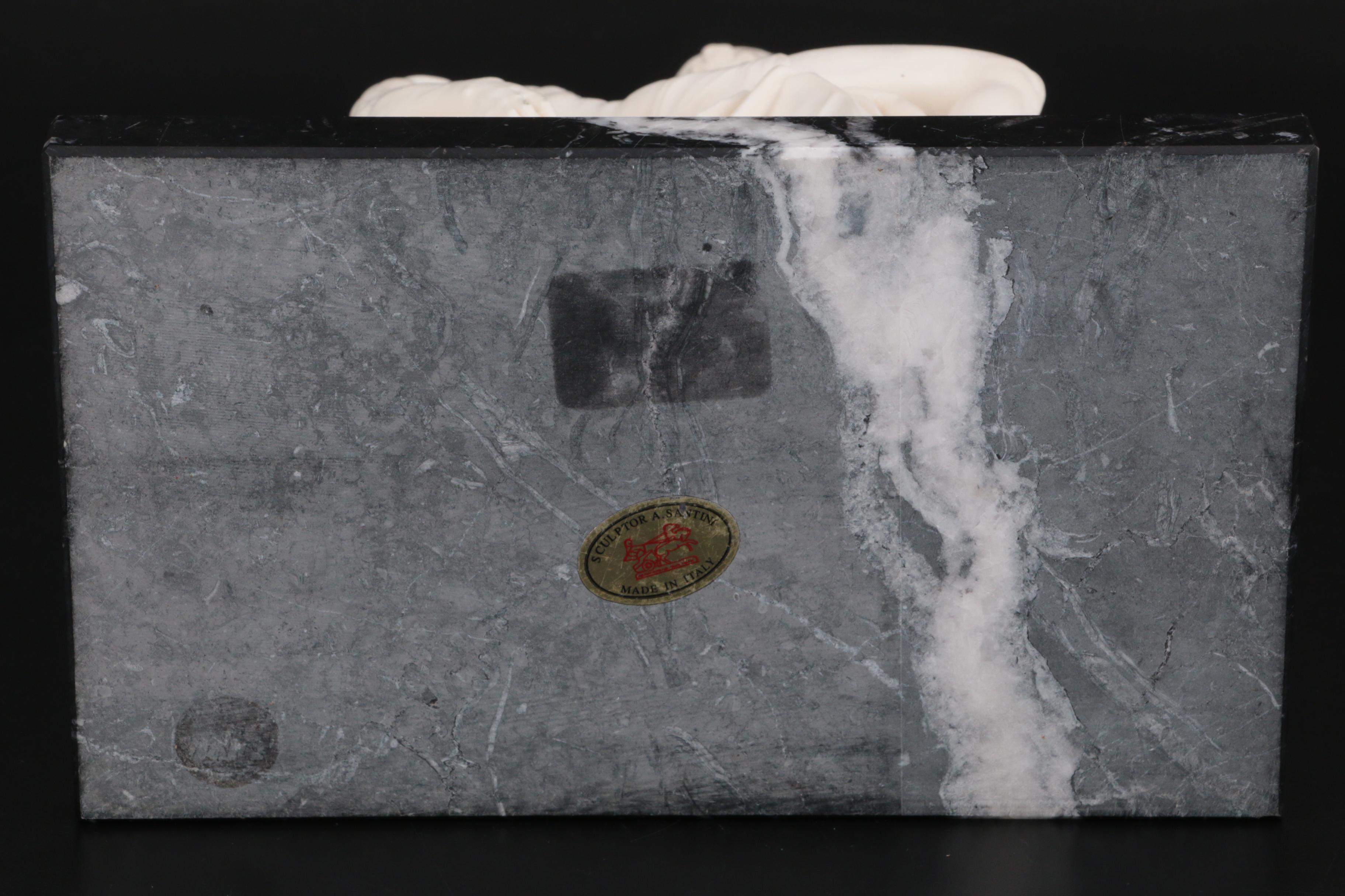 A. Santini Cast Resin on Marble Sculpture after Michelangelo "La Pietà"