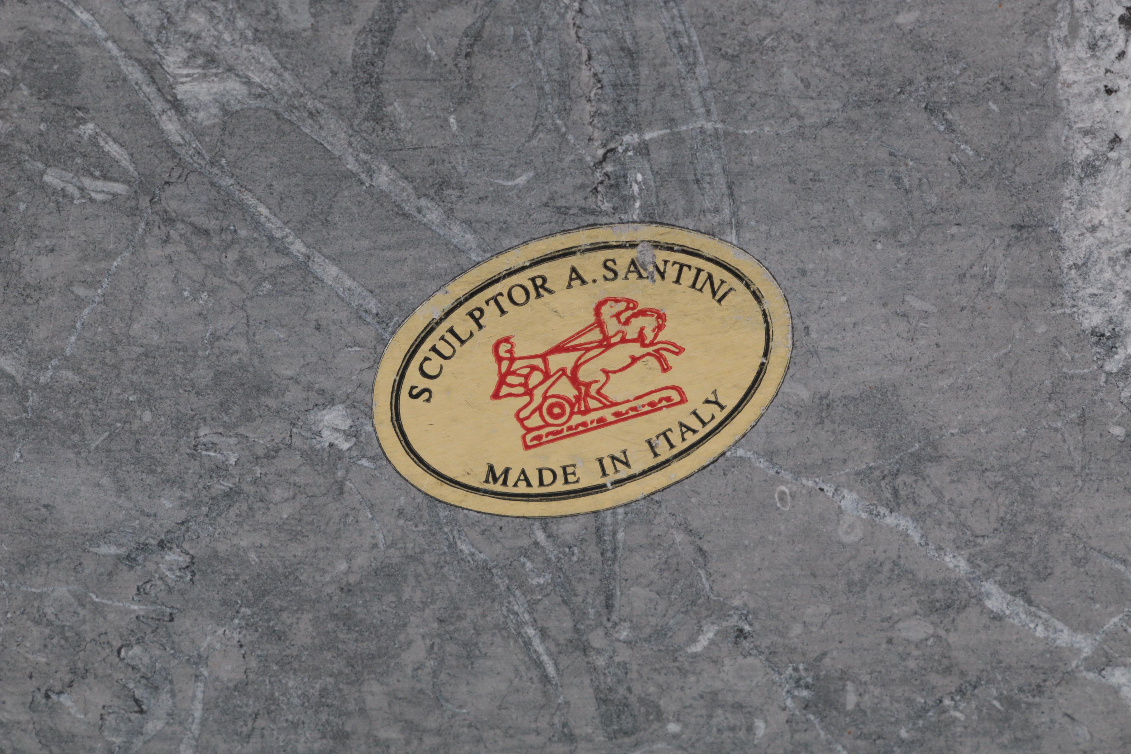 A. Santini Cast Resin on Marble Sculpture after Michelangelo "La Pietà"