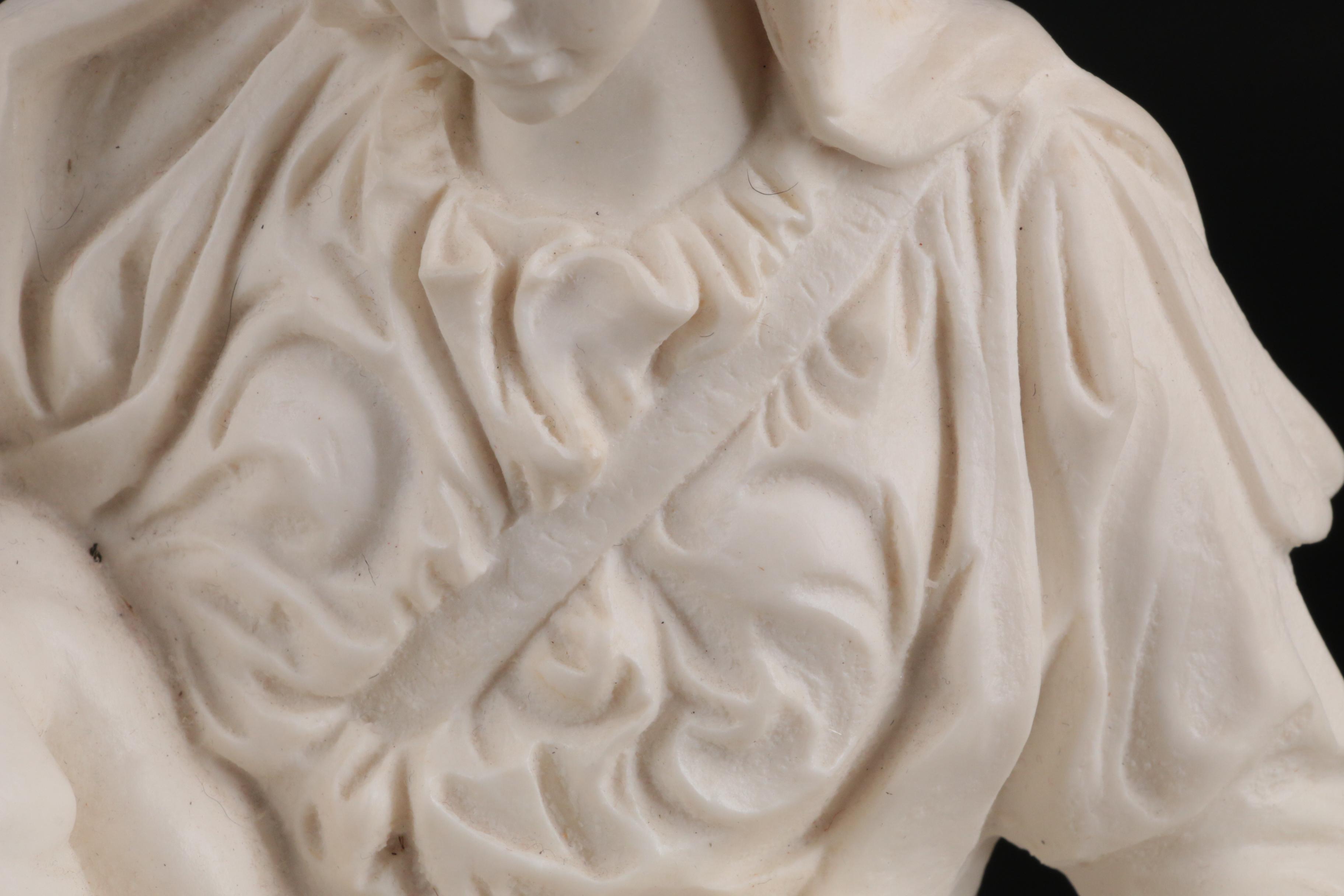 A. Santini Cast Resin on Marble Sculpture after Michelangelo "La Pietà"
