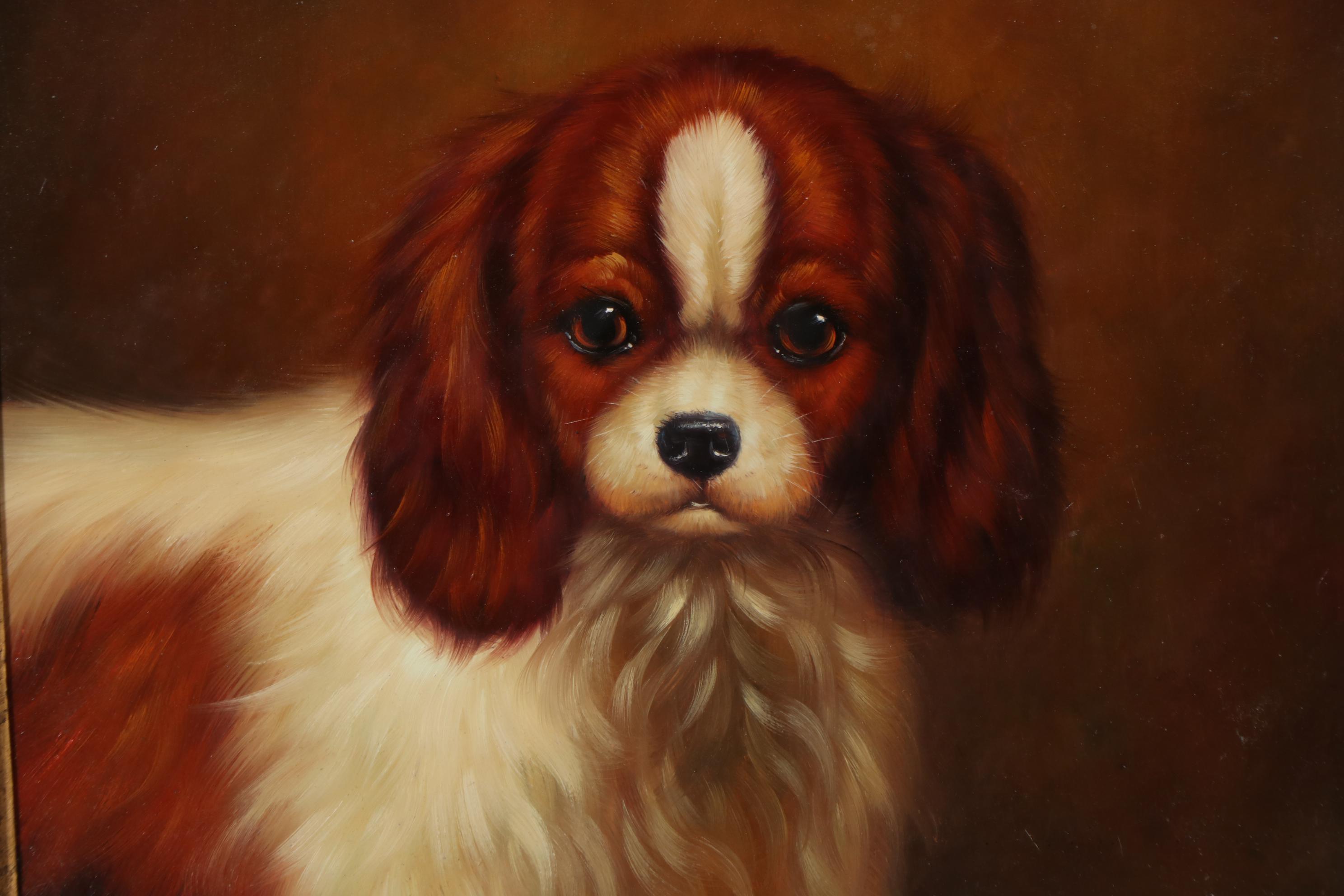 Debra Williams Oil Dog Portrait, Late 20th Century