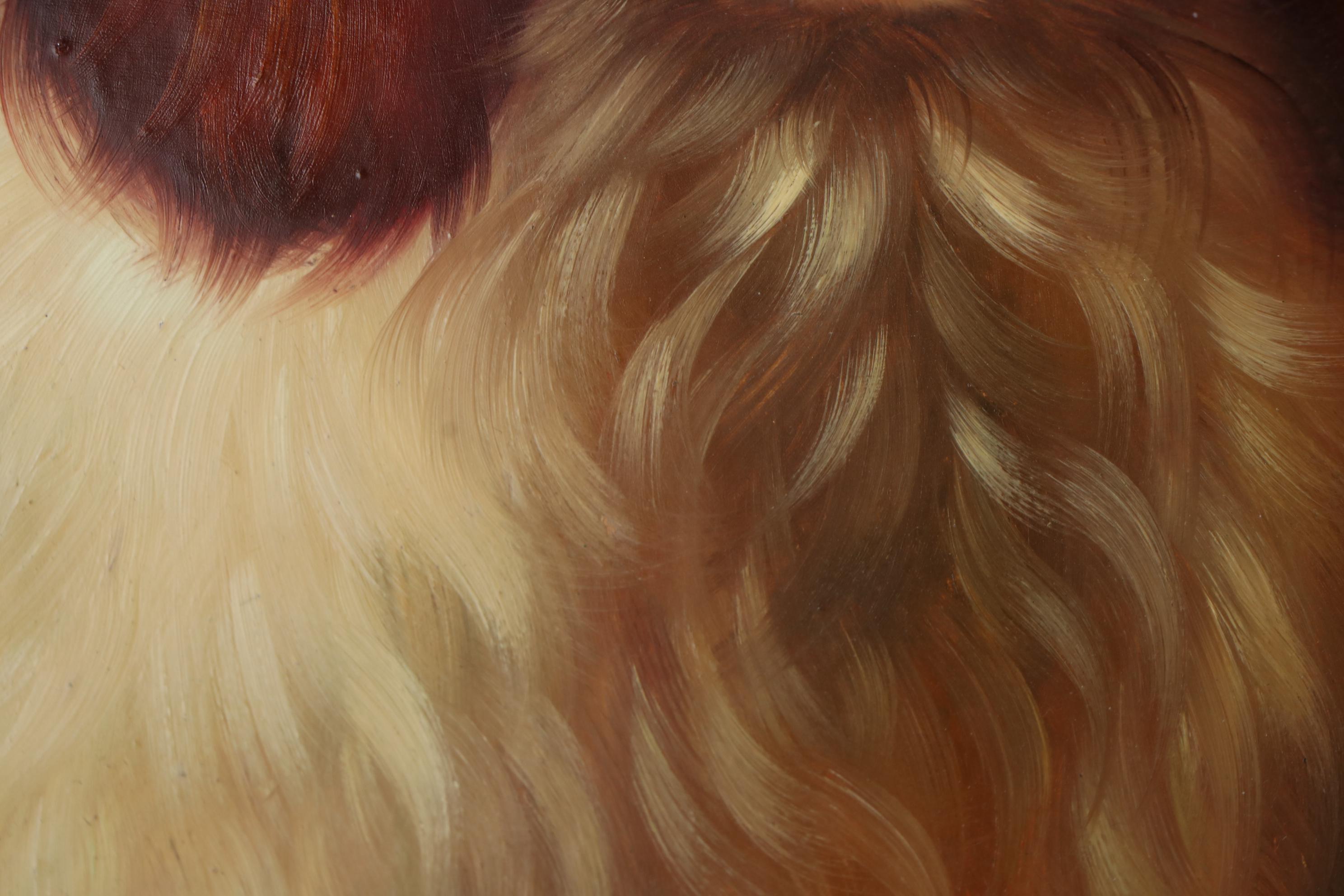 Debra Williams Oil Dog Portrait, Late 20th Century