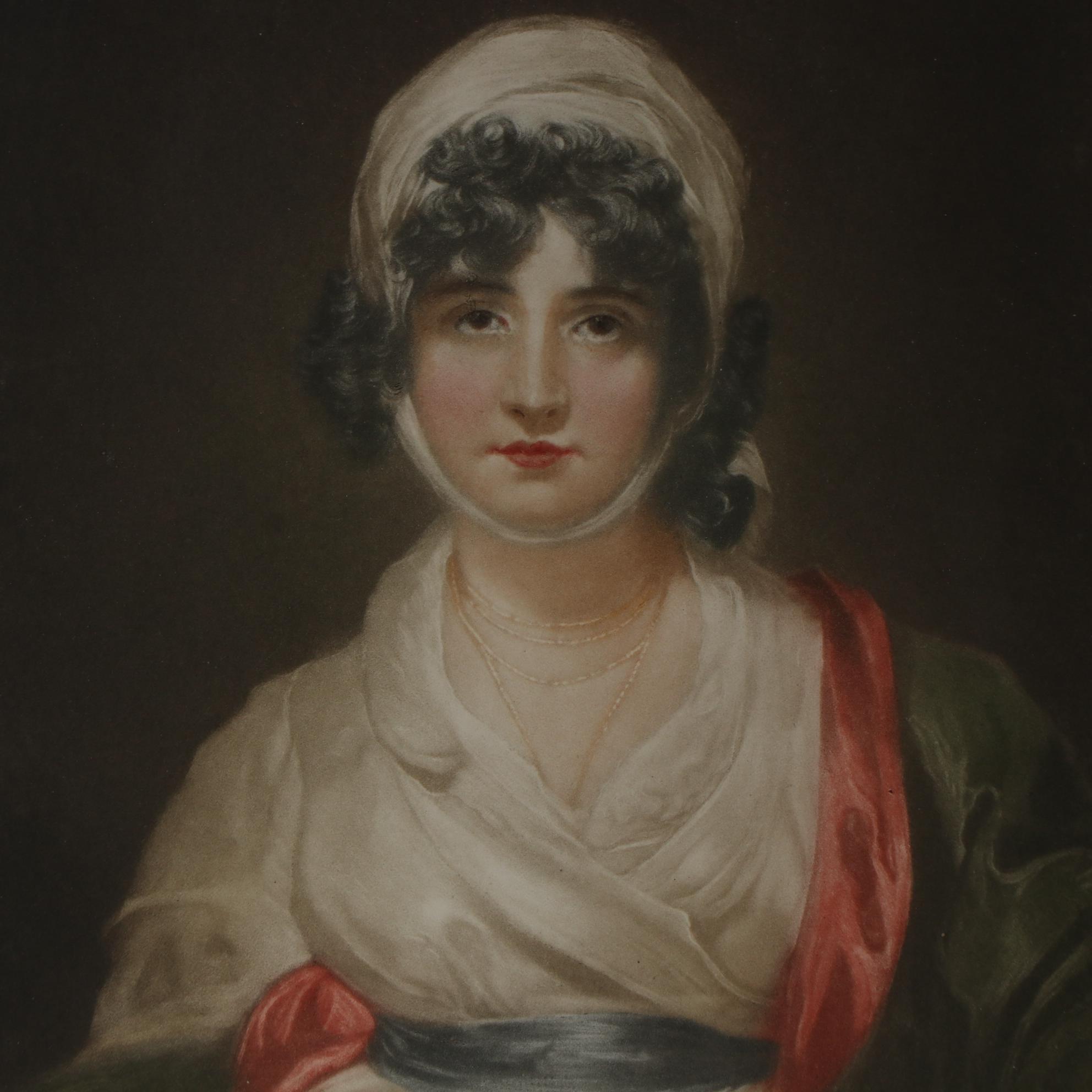 Edmund Wardle Mezzotint After Sir Thomas Lawrence "Mrs. Siddons," 1923