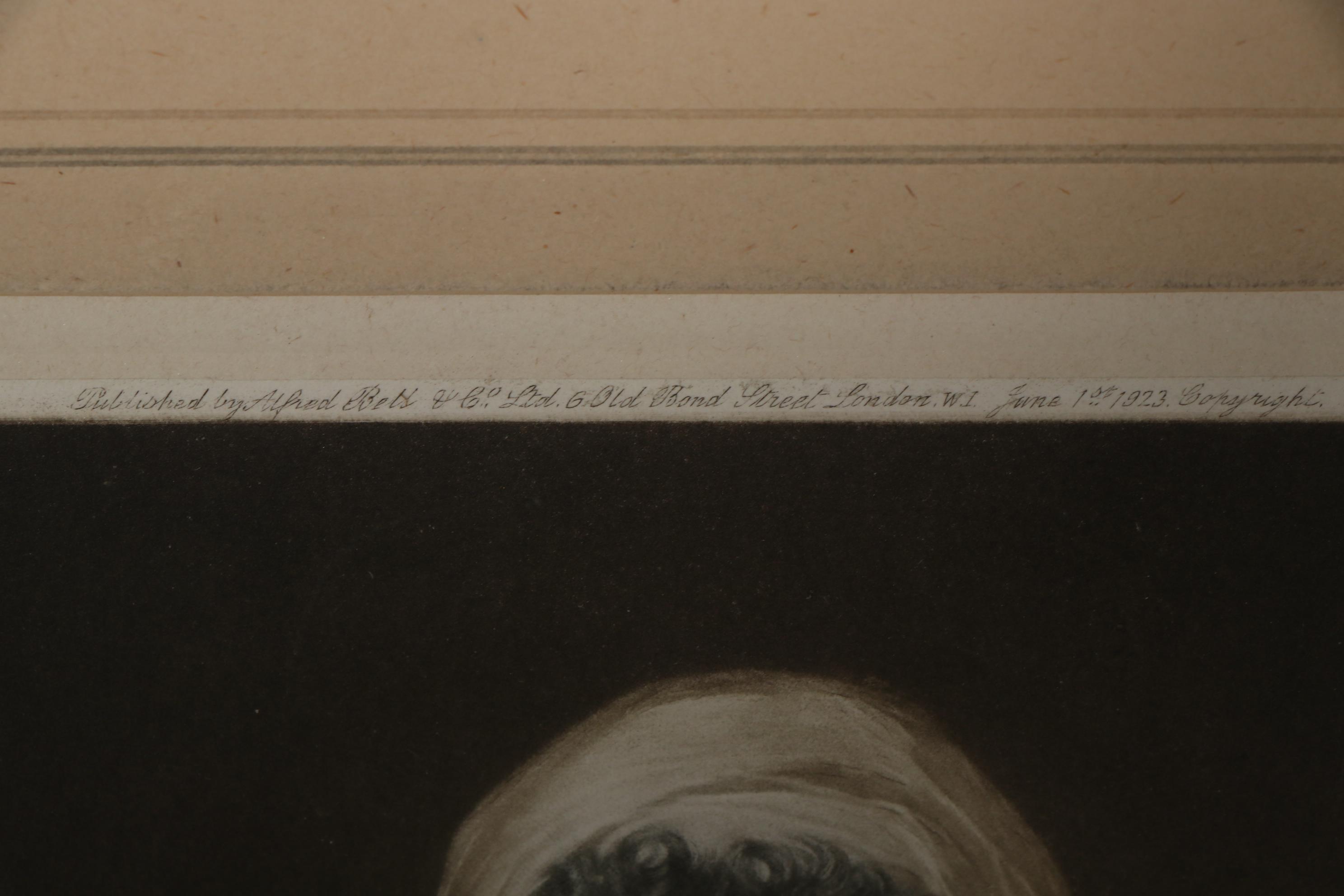 Edmund Wardle Mezzotint After Sir Thomas Lawrence "Mrs. Siddons," 1923