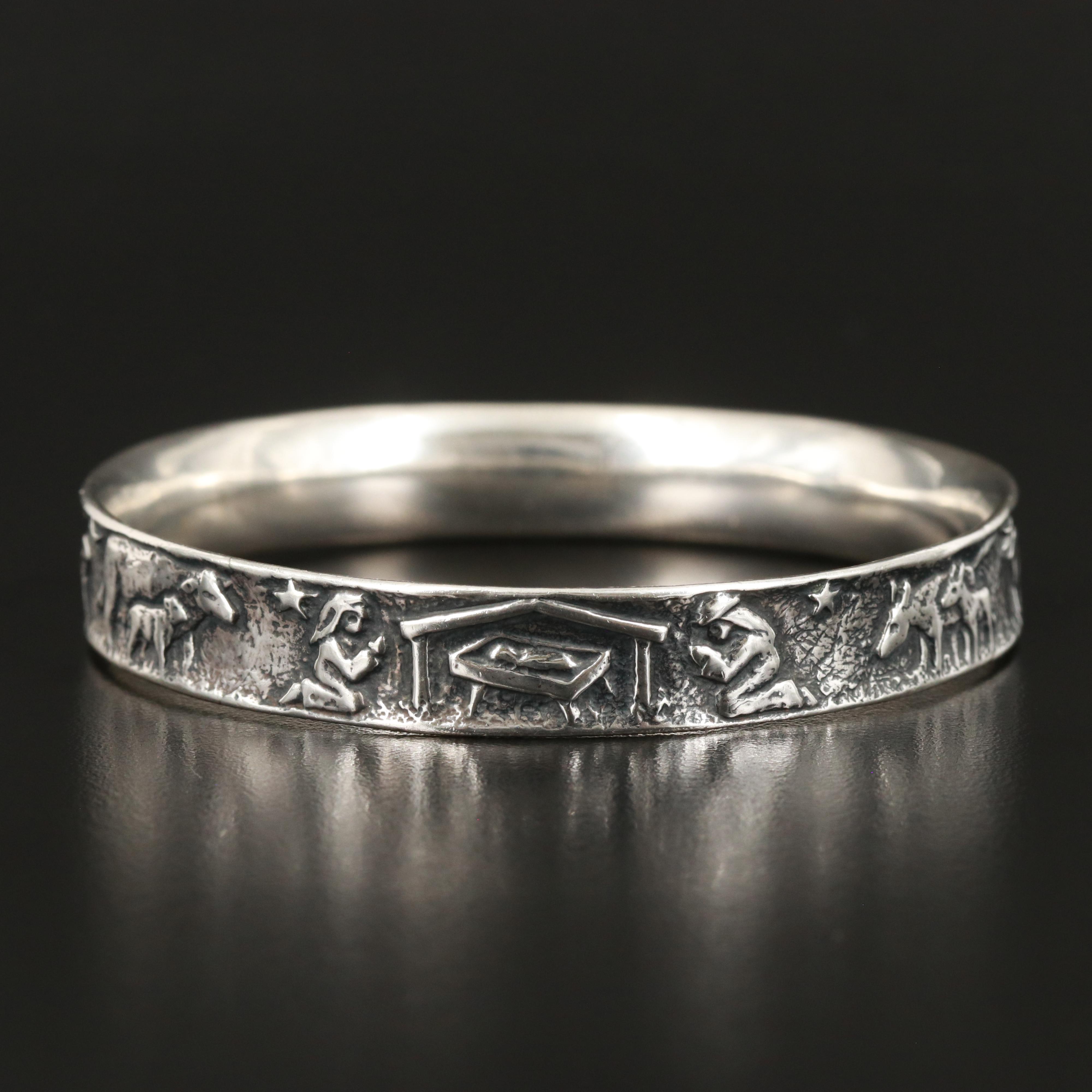 James Avery Sterling Nativity Scene Bangle