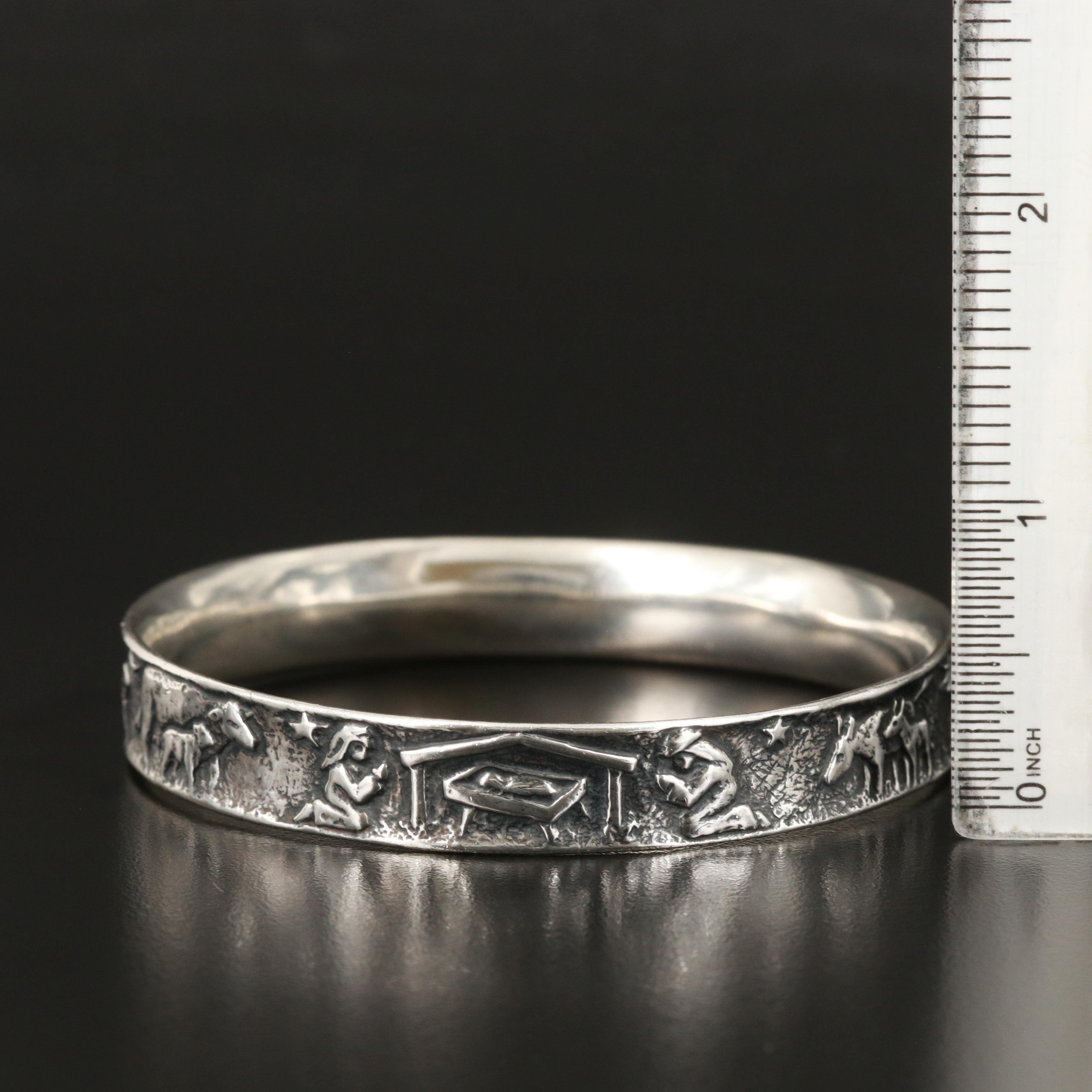 James Avery Sterling Nativity Scene Bangle