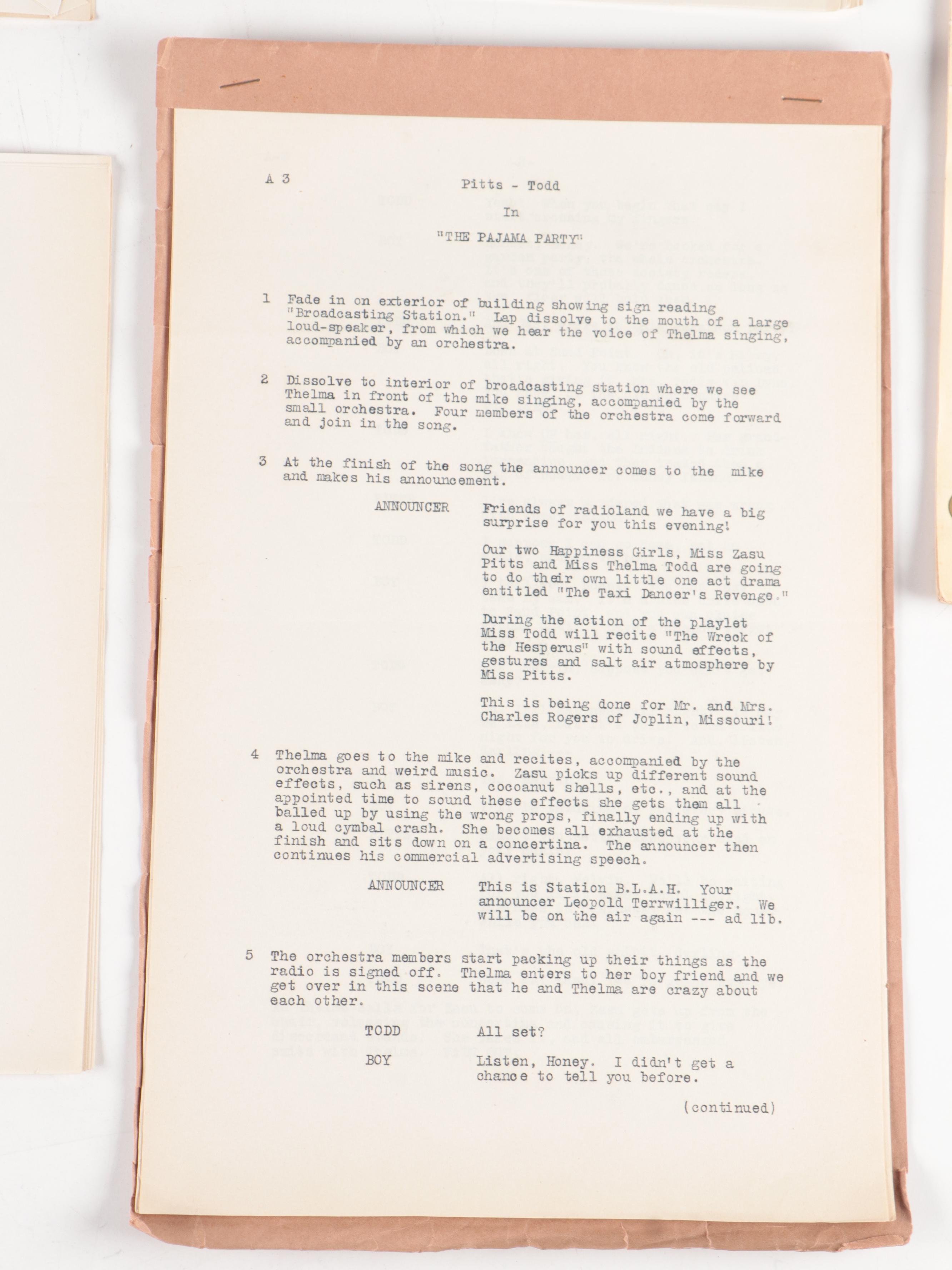 "Our Gang: Choo-Choo!", Pitts-Todd, More Hal Roach, RKO Studios Original Scripts