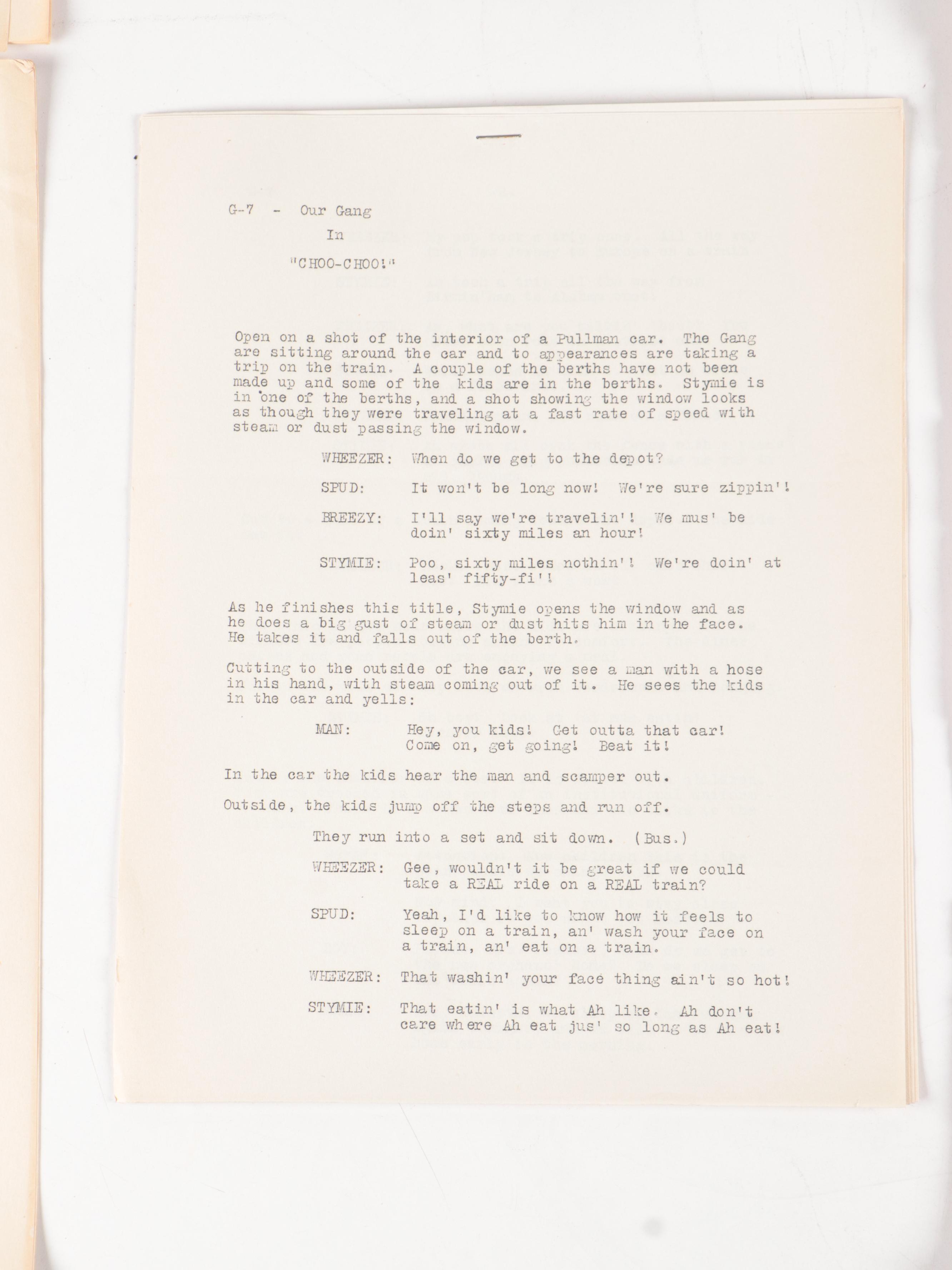 "Our Gang: Choo-Choo!", Pitts-Todd, More Hal Roach, RKO Studios Original Scripts