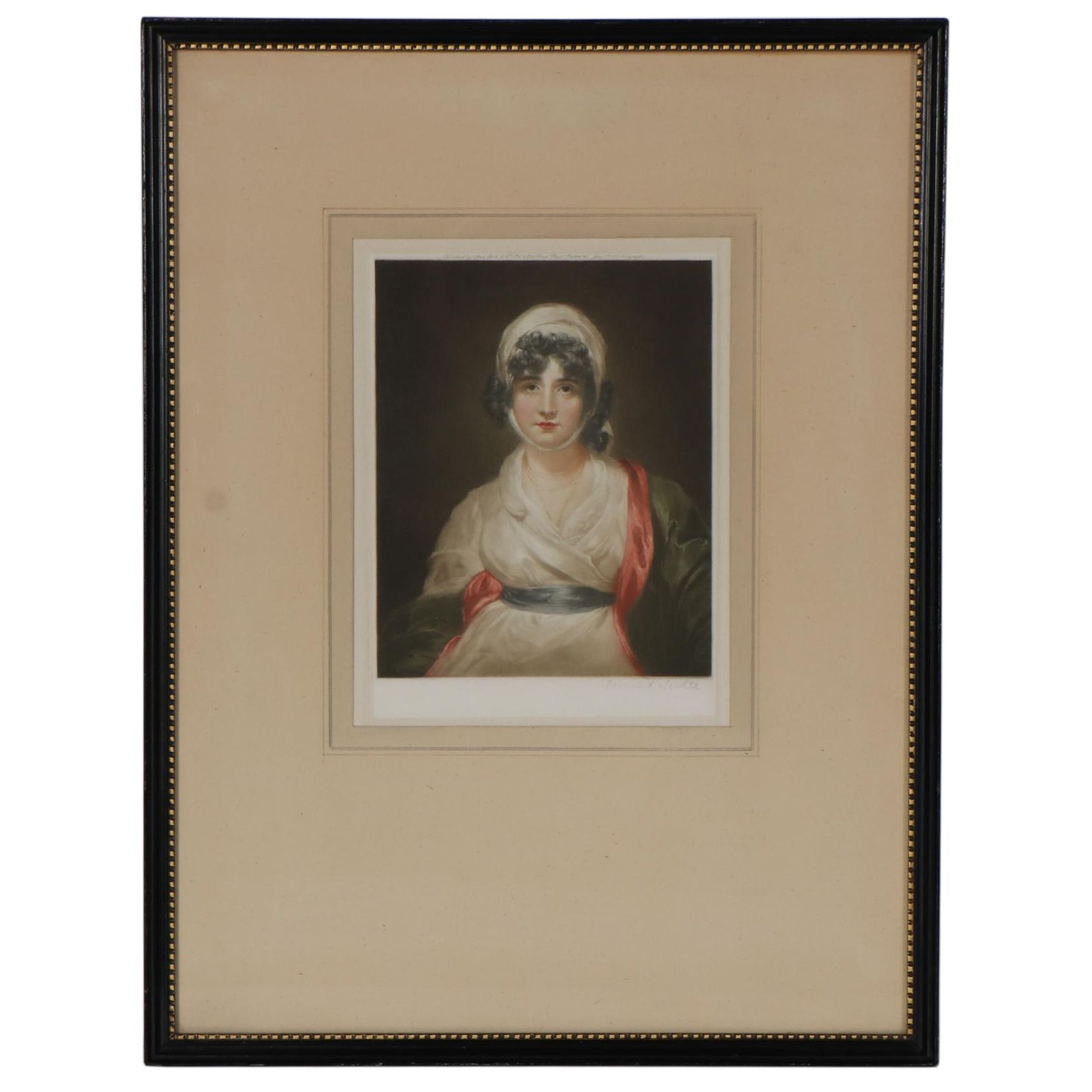 Edmund Wardle Mezzotint After Sir Thomas Lawrence "Mrs. Siddons," 1923