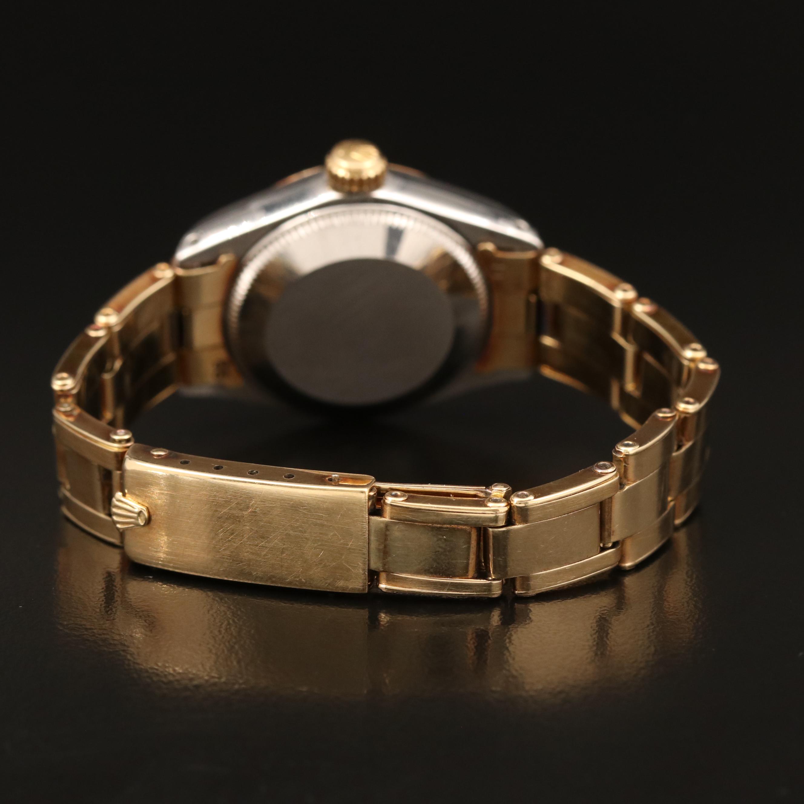 1972 Rolex Datejust Stainless Steel and 14K Watch