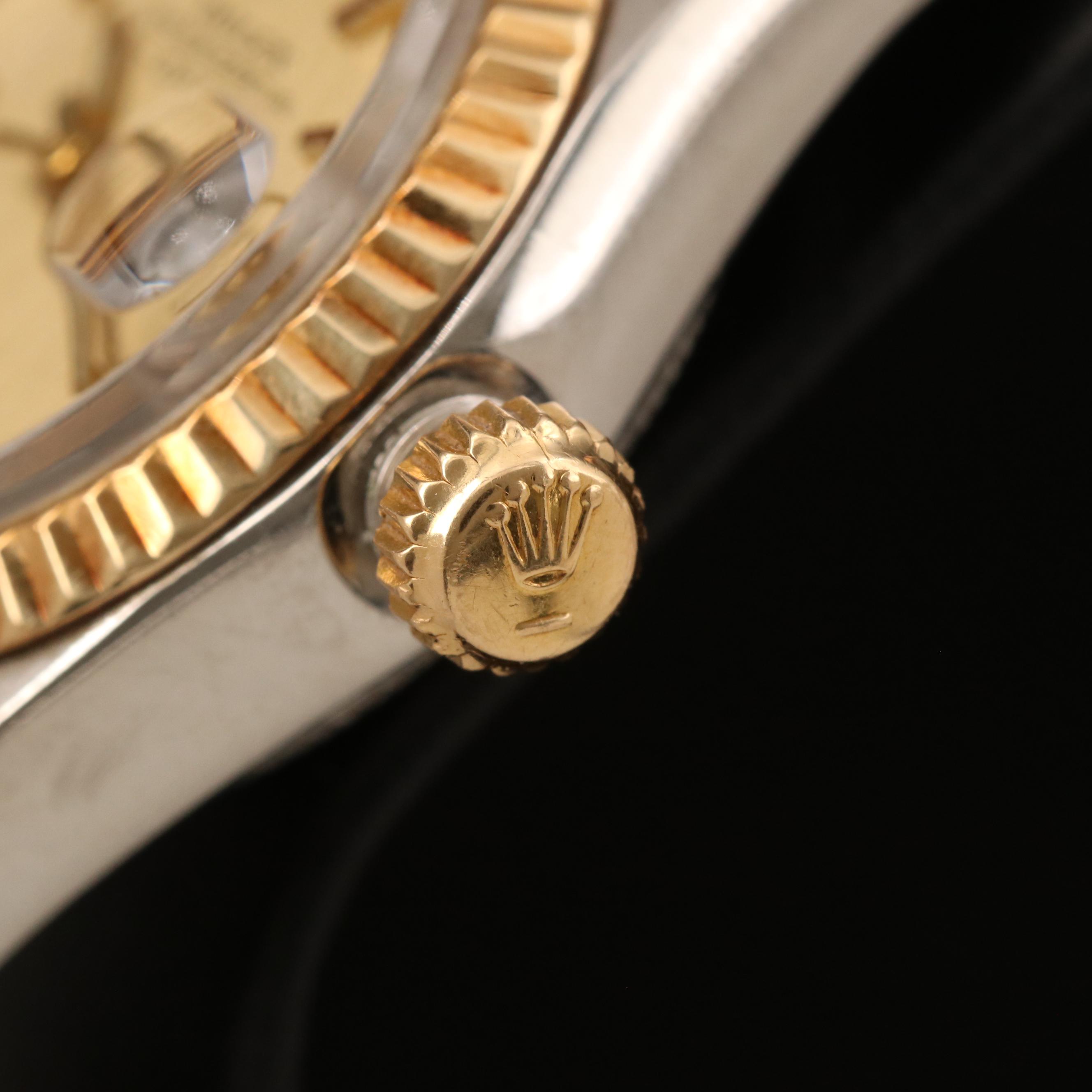 1972 Rolex Datejust Stainless Steel and 14K Watch