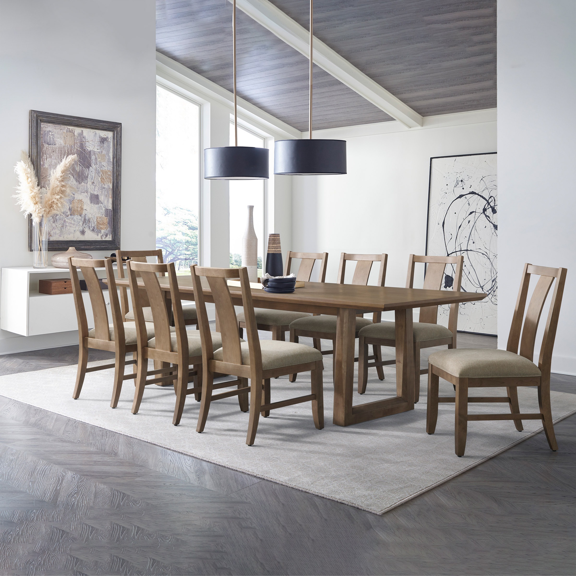Urban Renovations "Lansing" Nine-Piece Dining Set