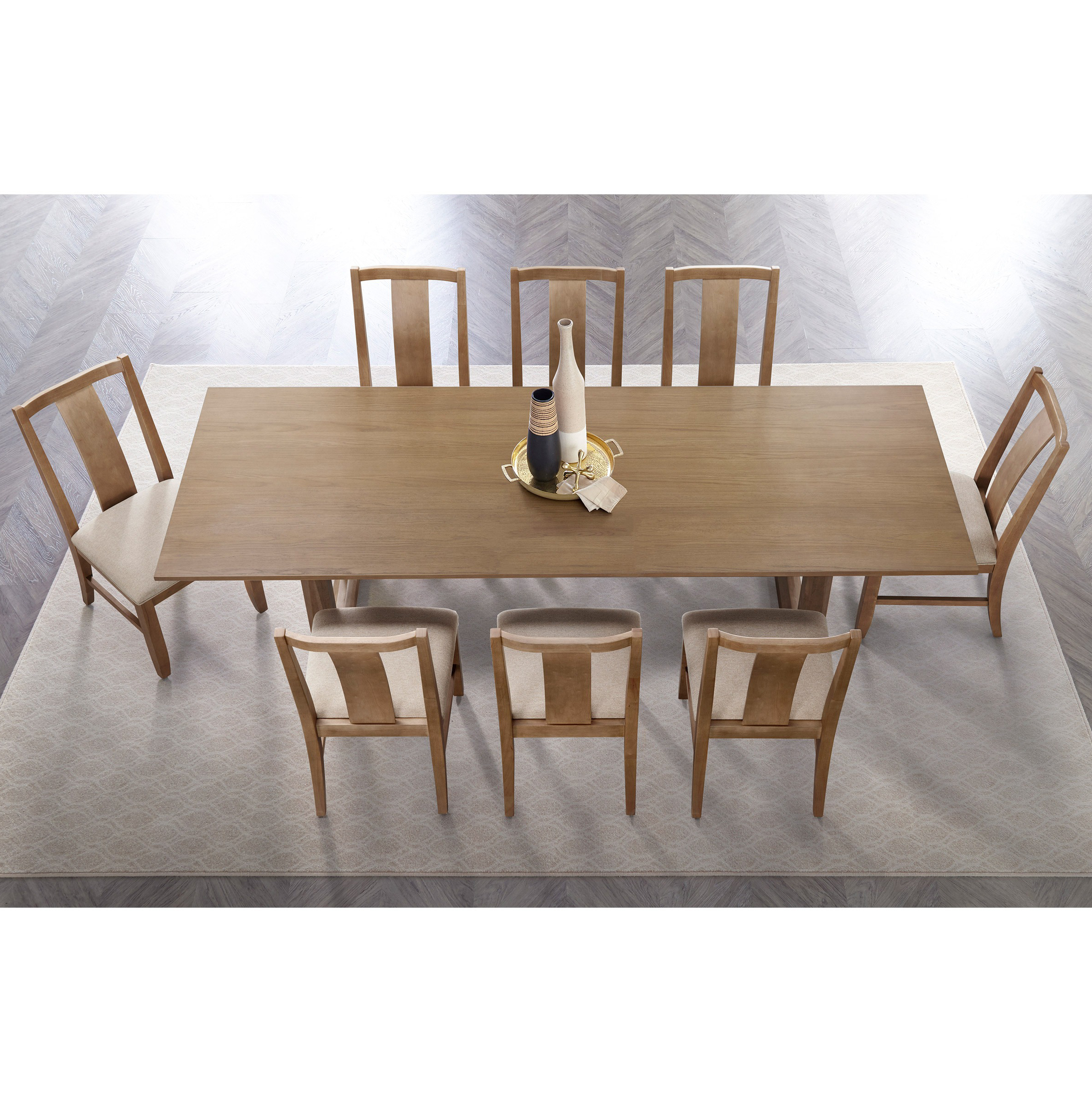 Urban Renovations "Lansing" Nine-Piece Dining Set