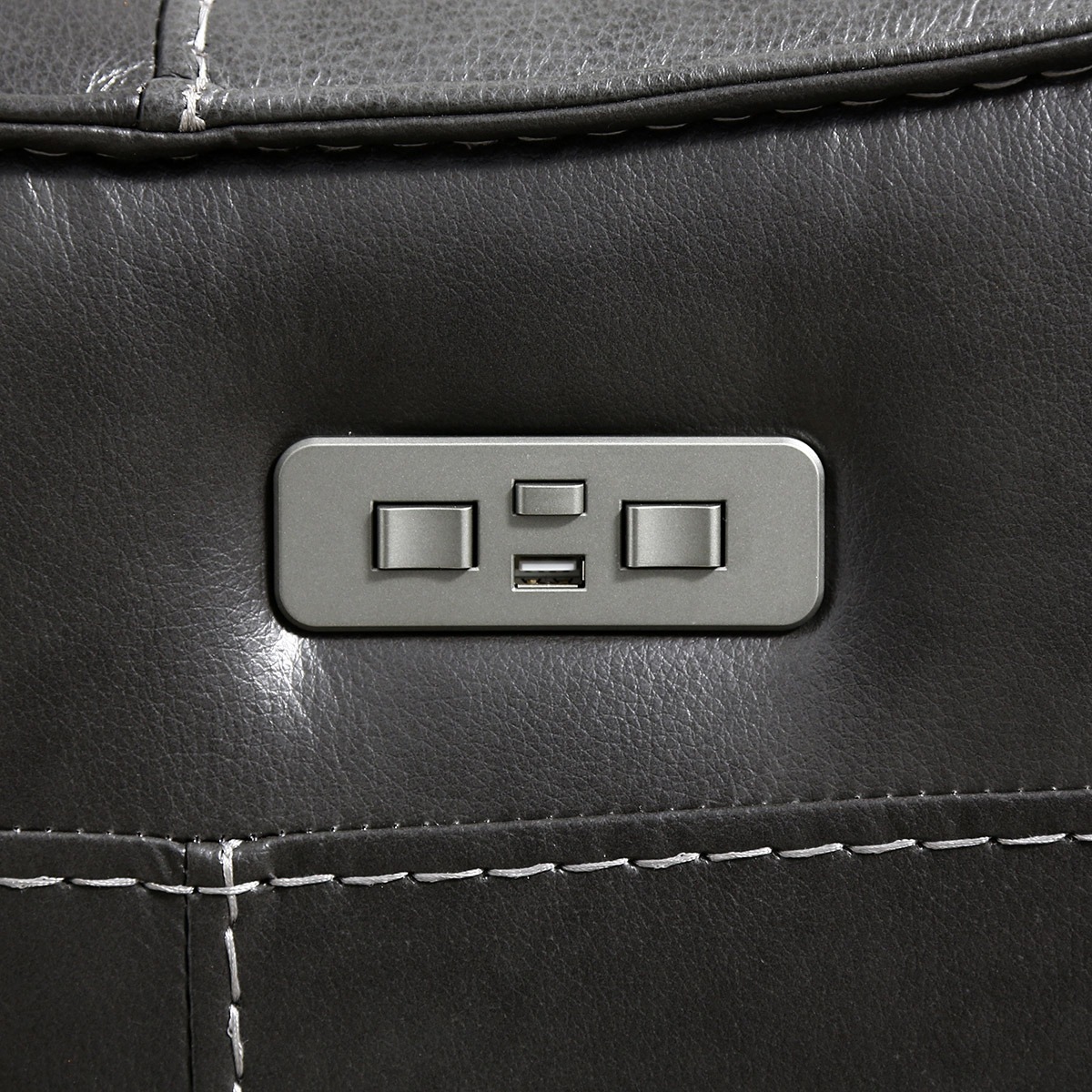 Simon Li "Wayton" Leather Power Reclining Loveseat with Power Headrest