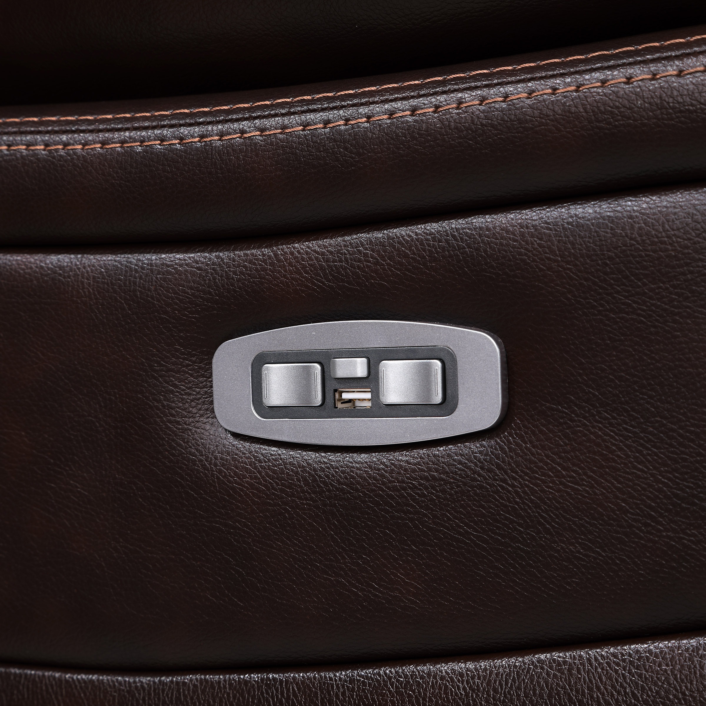 Northridge Home "Fallon" Leather Power Reclining Sofa with Power Headrests