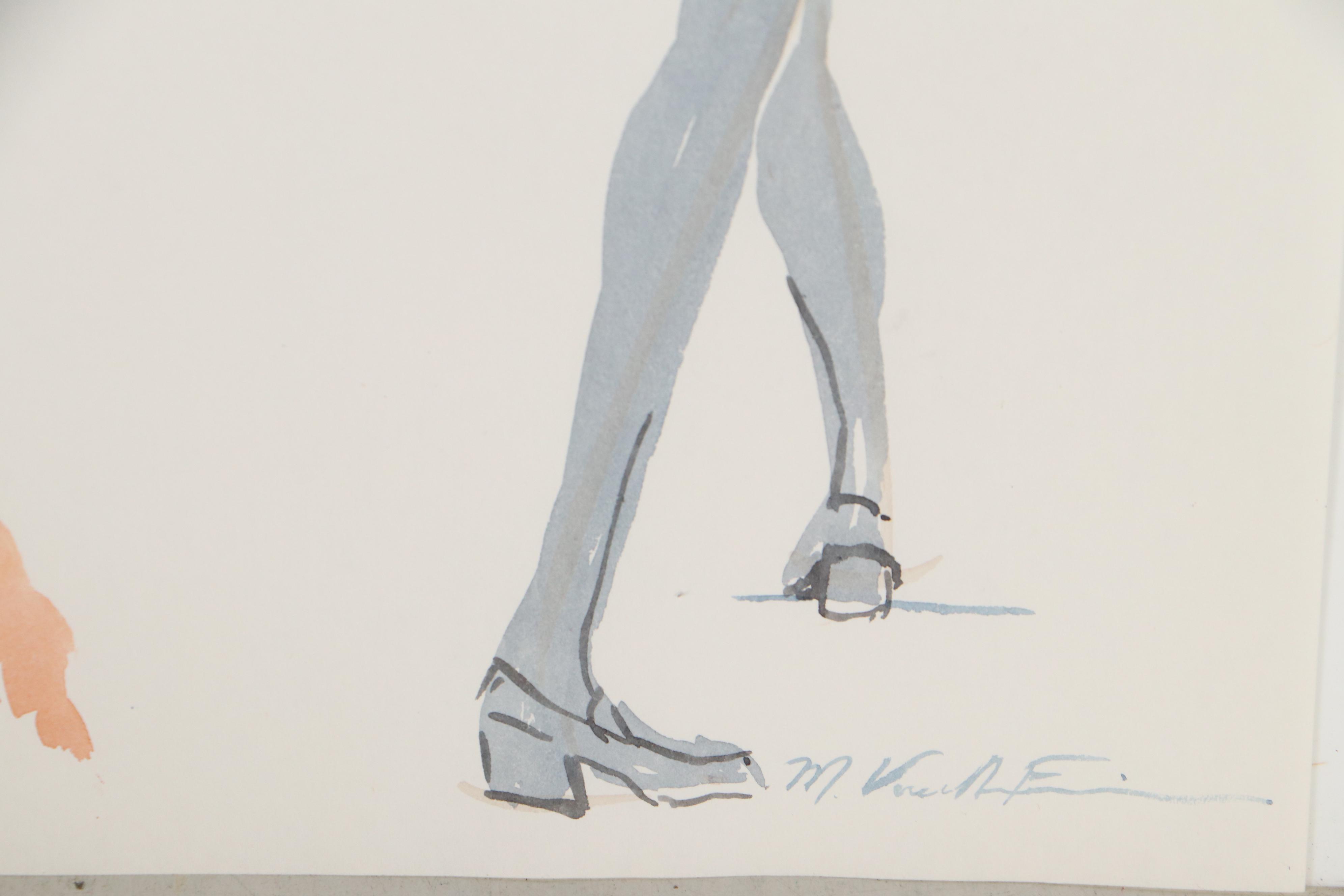 Margaret Voelker-Ferrier Watercolor Fashion Illustrations