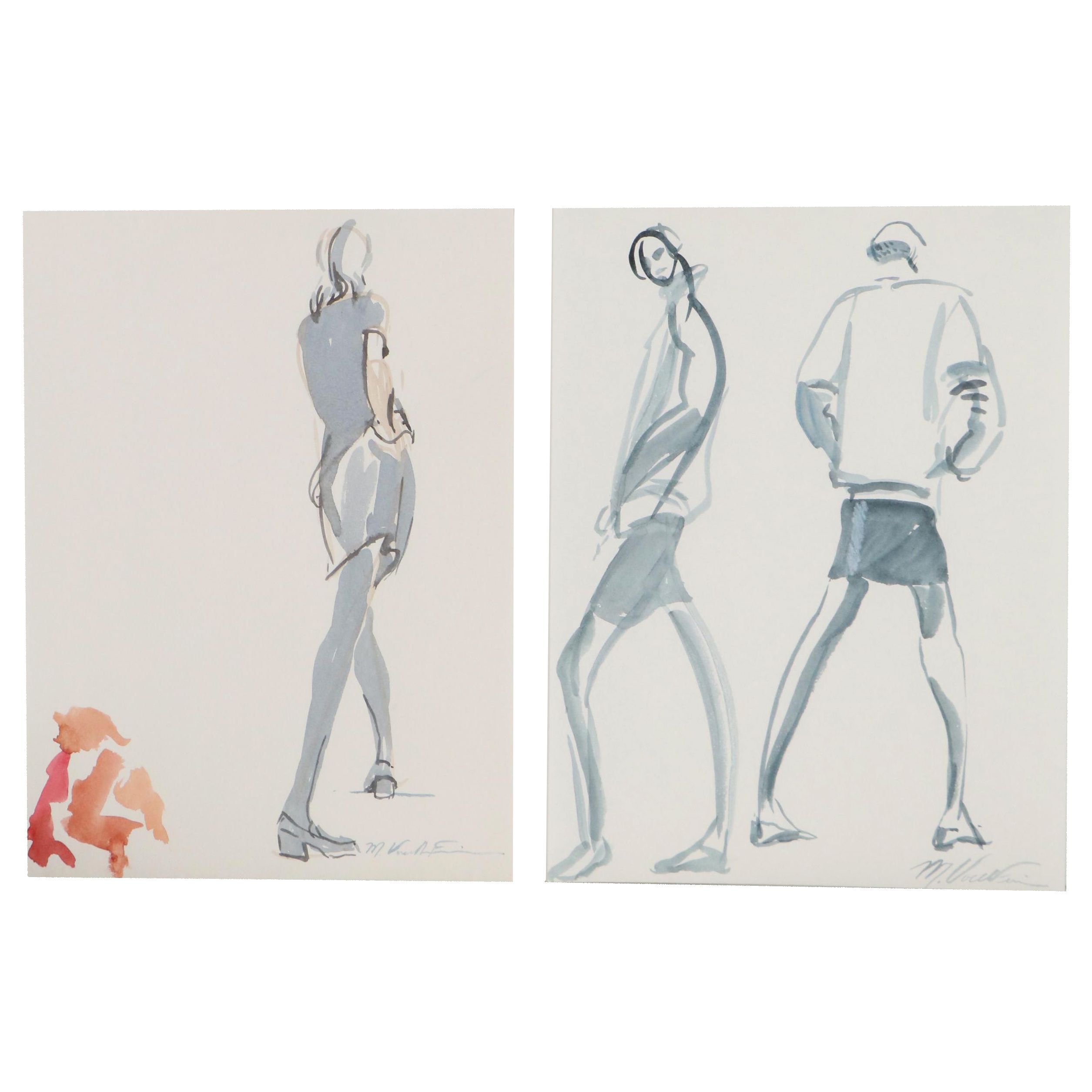 Margaret Voelker-Ferrier Watercolor Fashion Illustrations