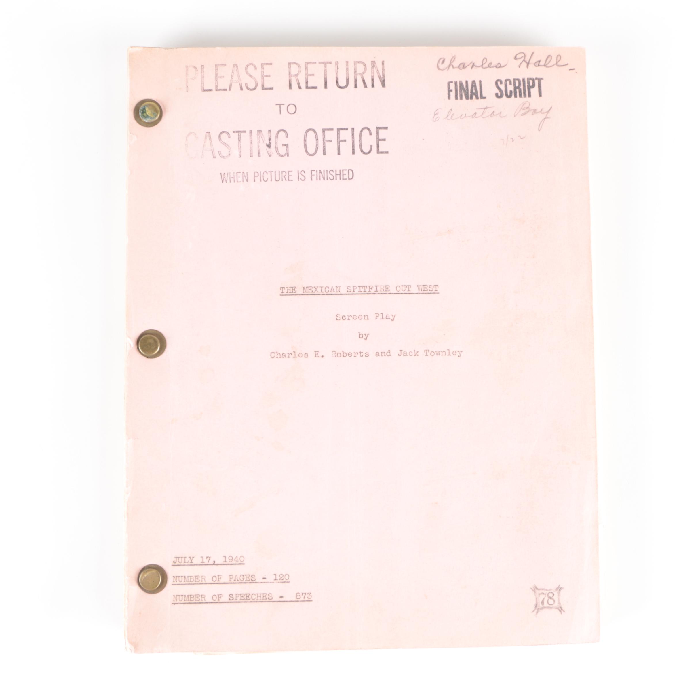 "Laurel and Hardy", "The Mexican Spitfire Out West", More Hal Roach, RKO Scripts