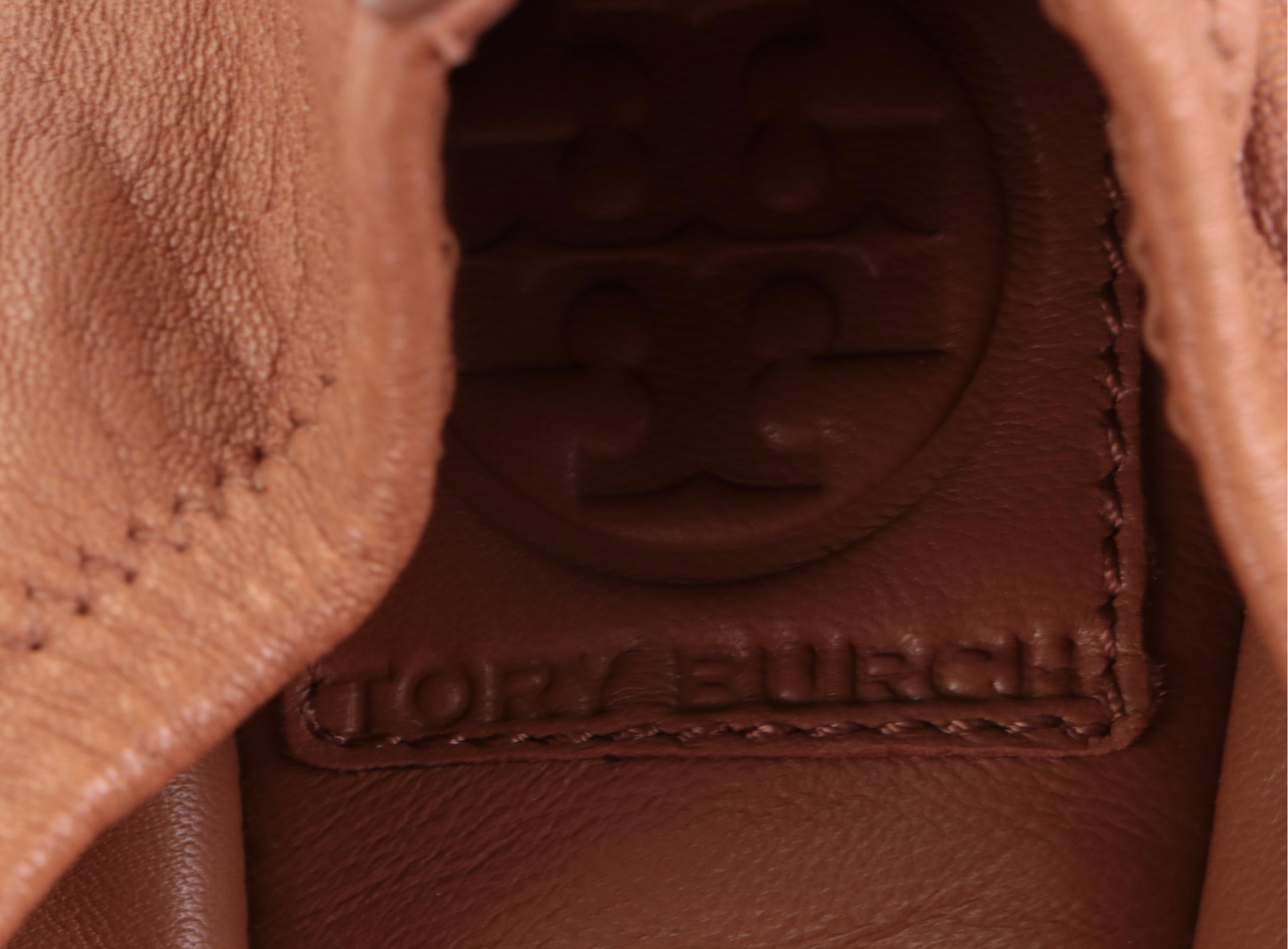 Tory Burch Leopard Print Calf Hair and Tan Leather Flats