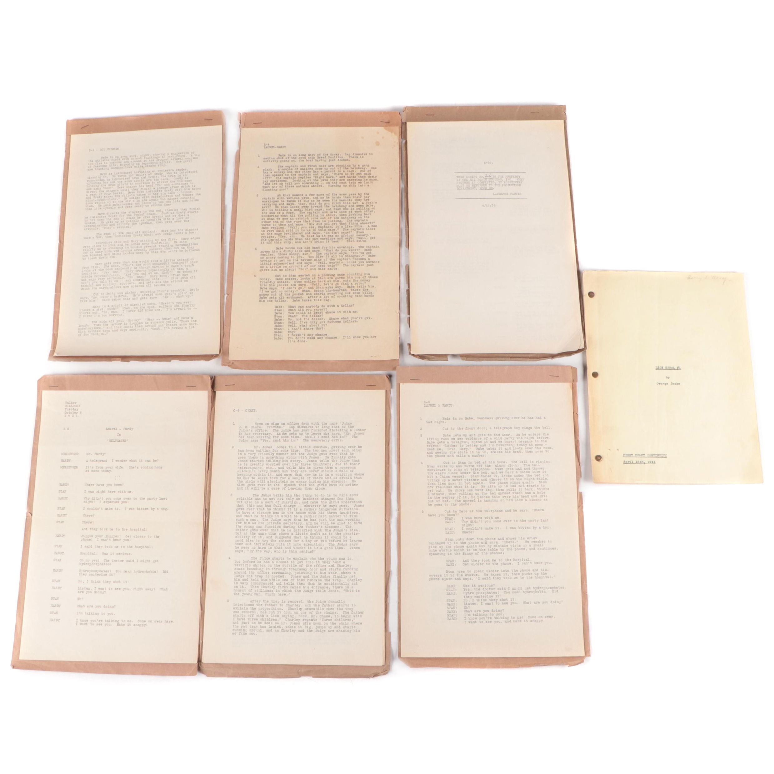 "Laurel and Hardy: Helpmates", Leon Errol, Other Hal Roach, RKO Original Scripts