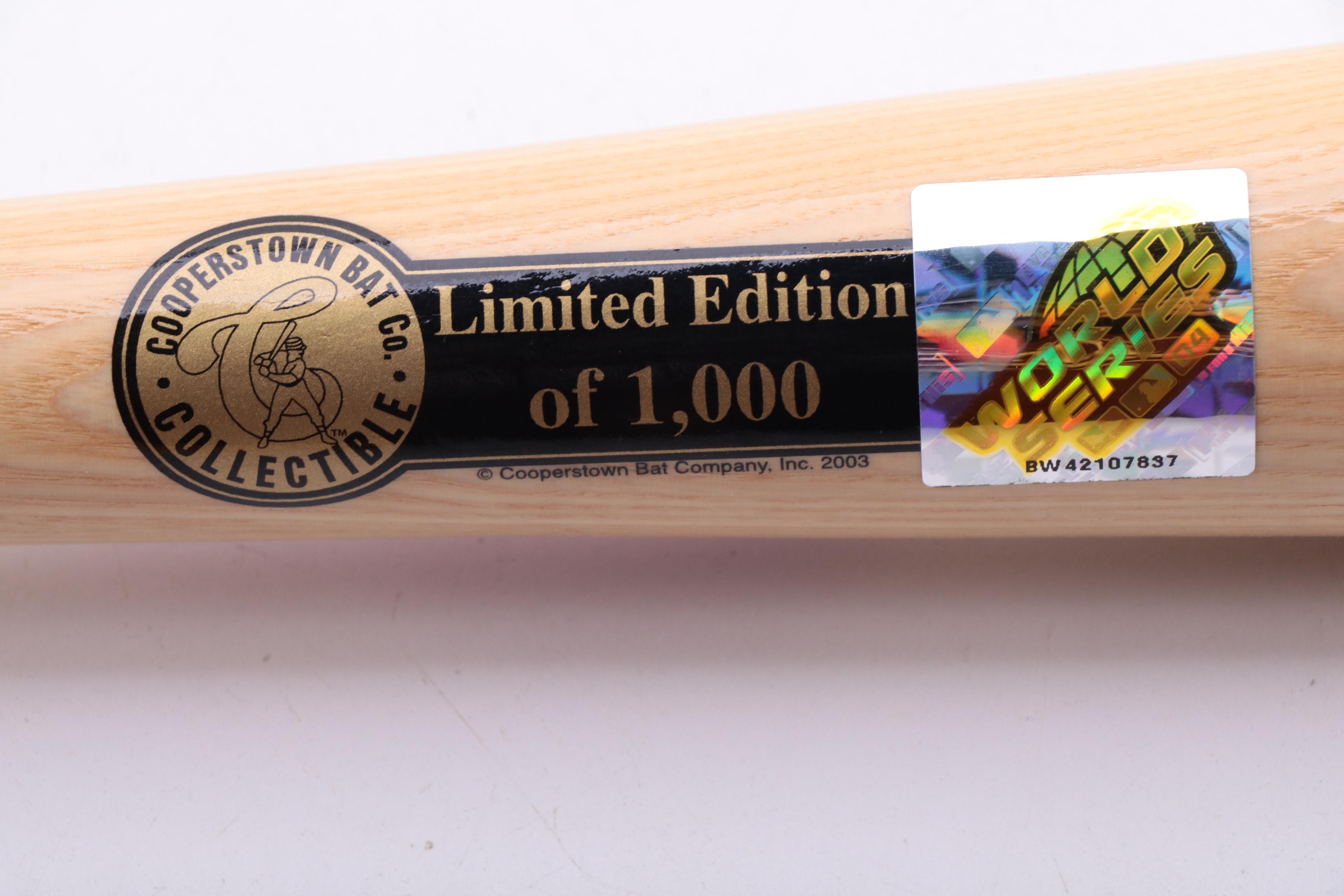 Boston Red Sox 2004 World Series Commemorative Bats and Baseball
