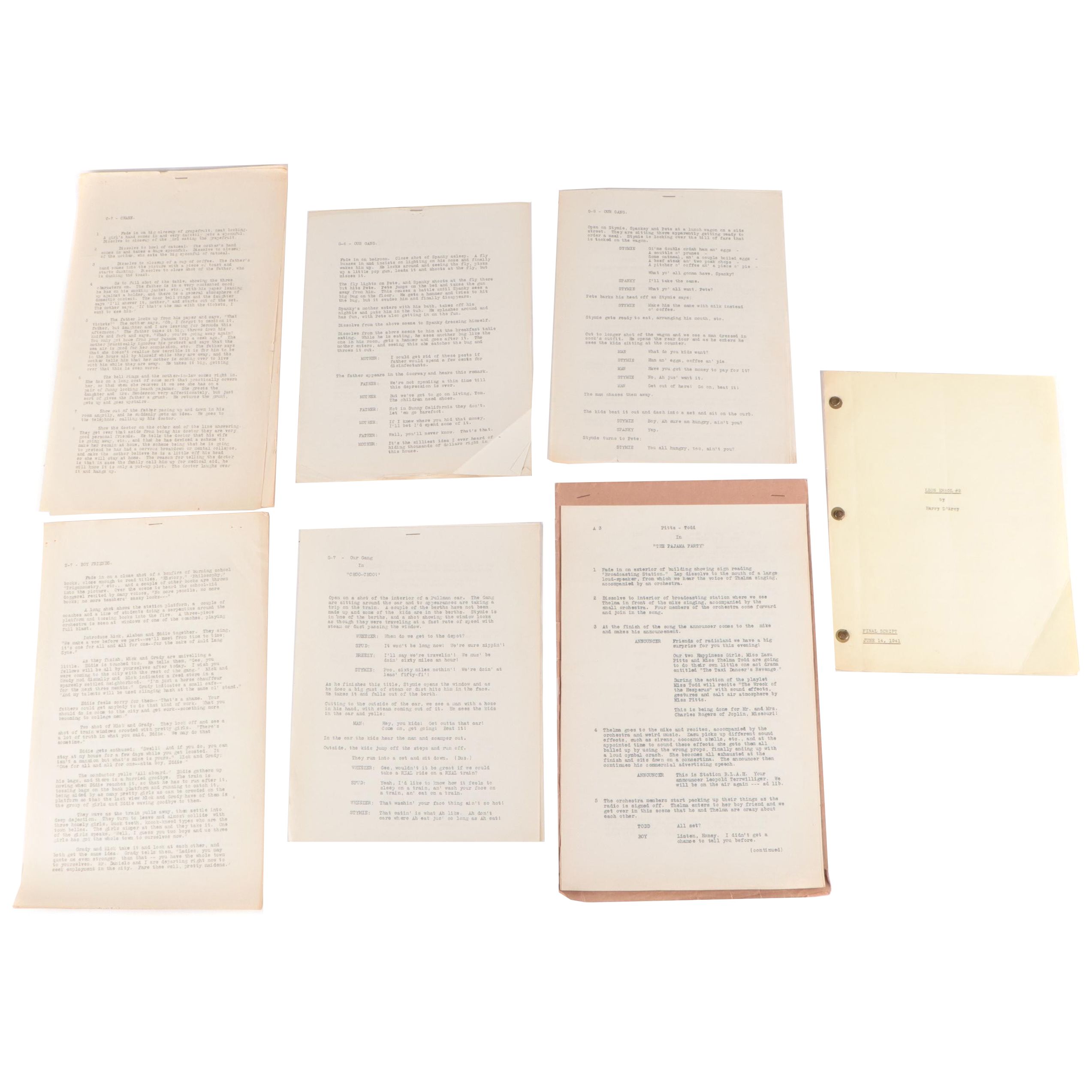 "Our Gang: Choo-Choo!", Pitts-Todd, More Hal Roach, RKO Studios Original Scripts