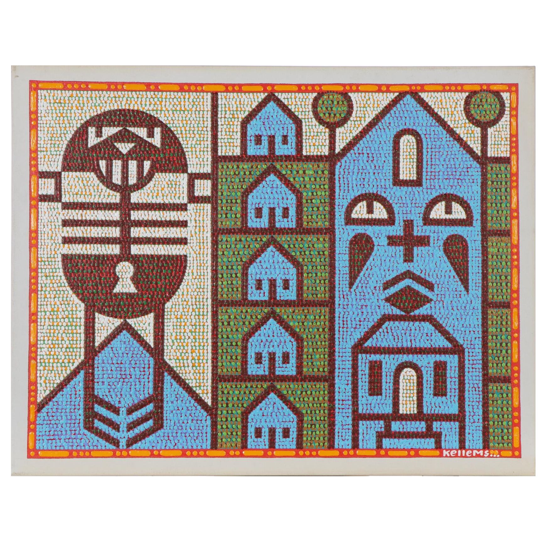 Jerry Kellems Abstract Acrylic Painting