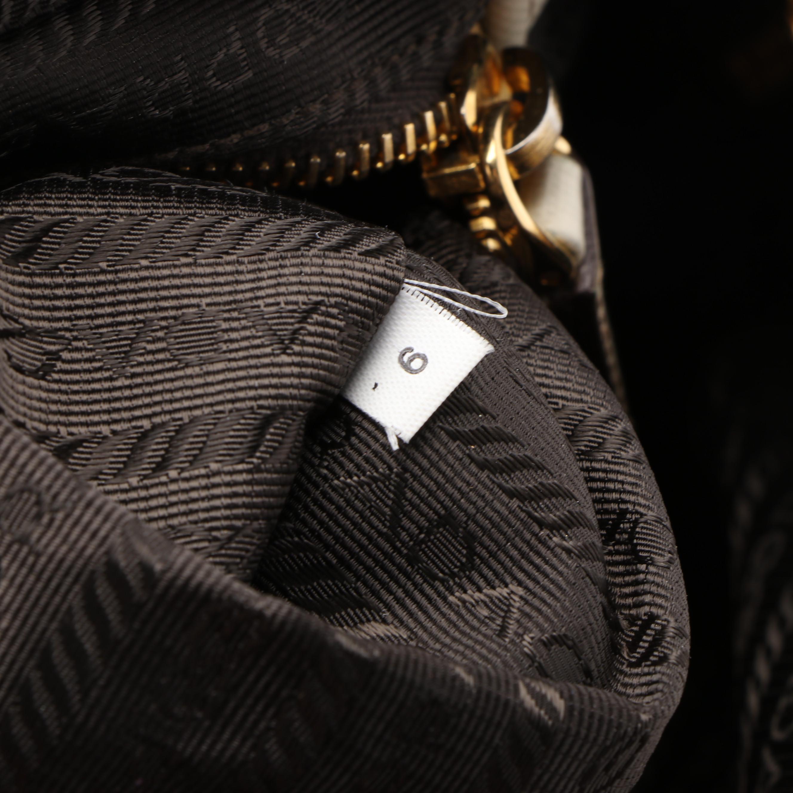 Prada Top Handle Saffiano Leather Bag with Padlock and Keys