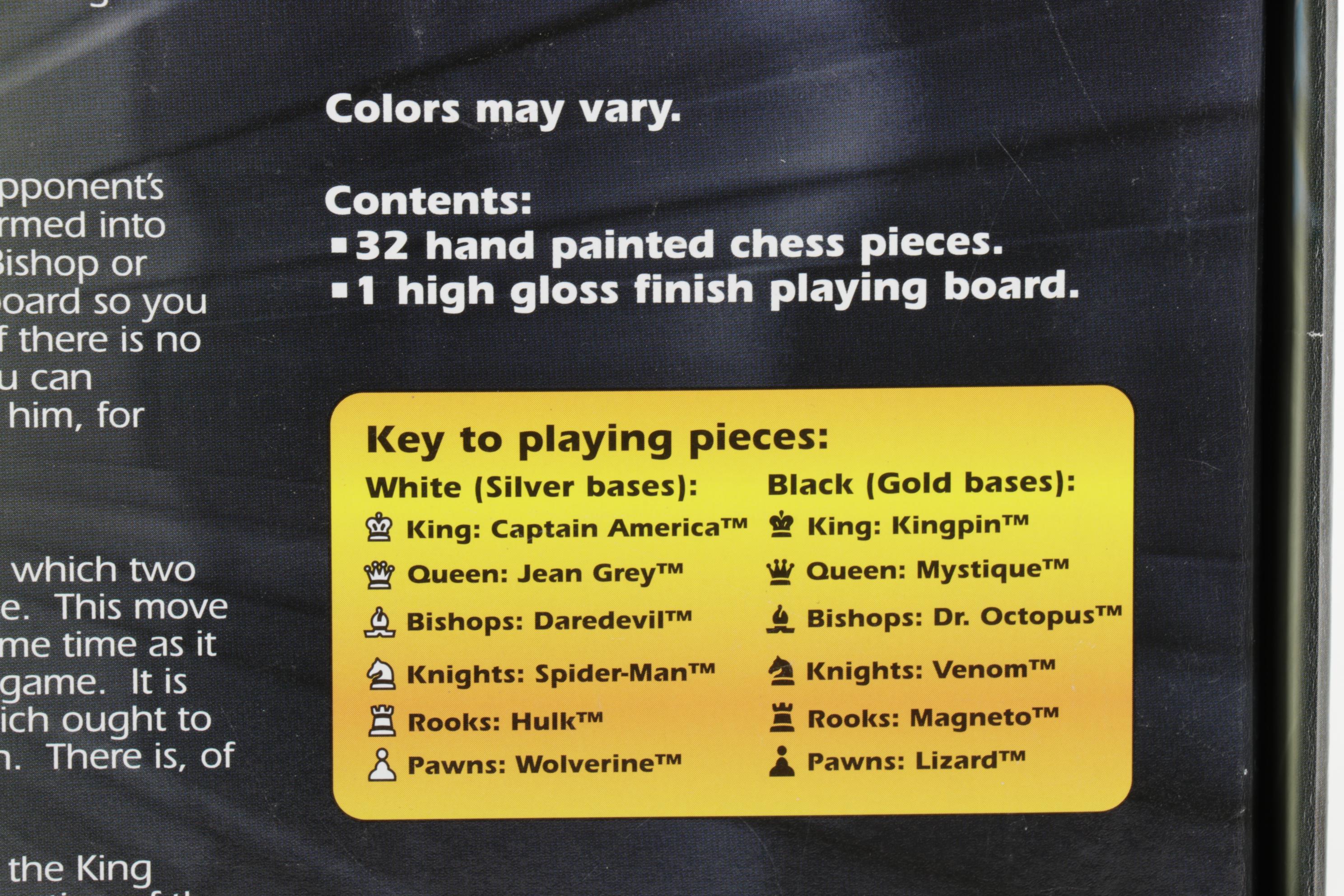 Pressman Marvel Heroes Chess Set, 2003