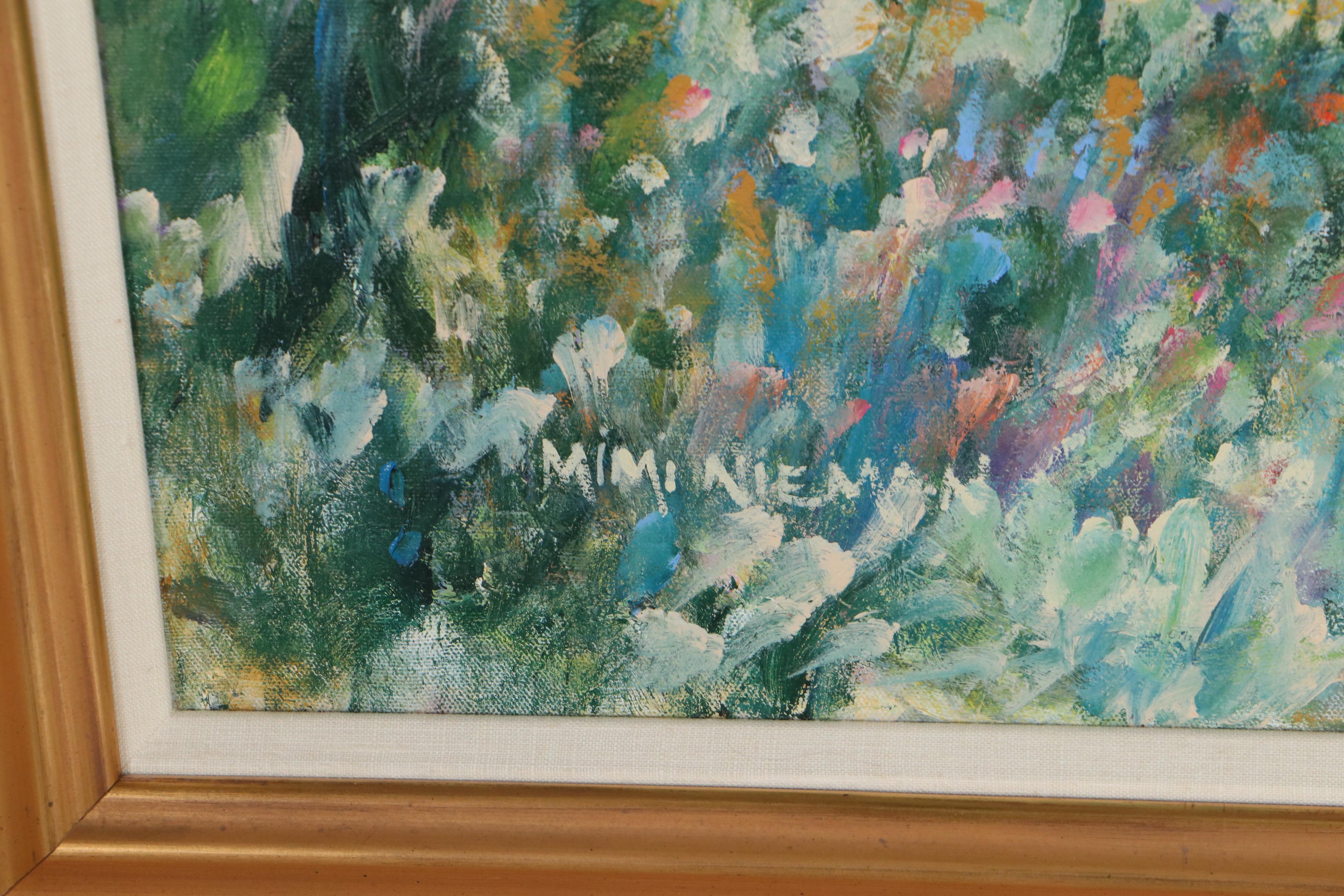 Mimi Nieman Impressionist Style Landscape Oil Painting, Late 20th Century