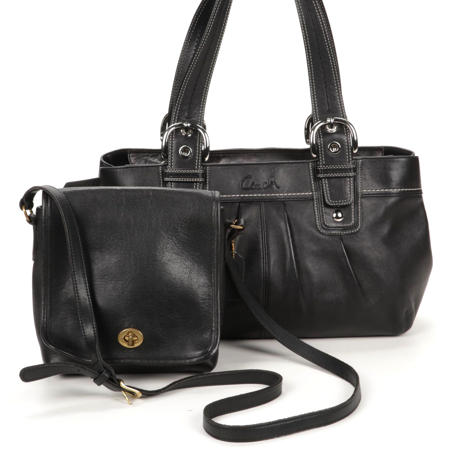 Coach Black Leather Crossbody and Shoulder Bags