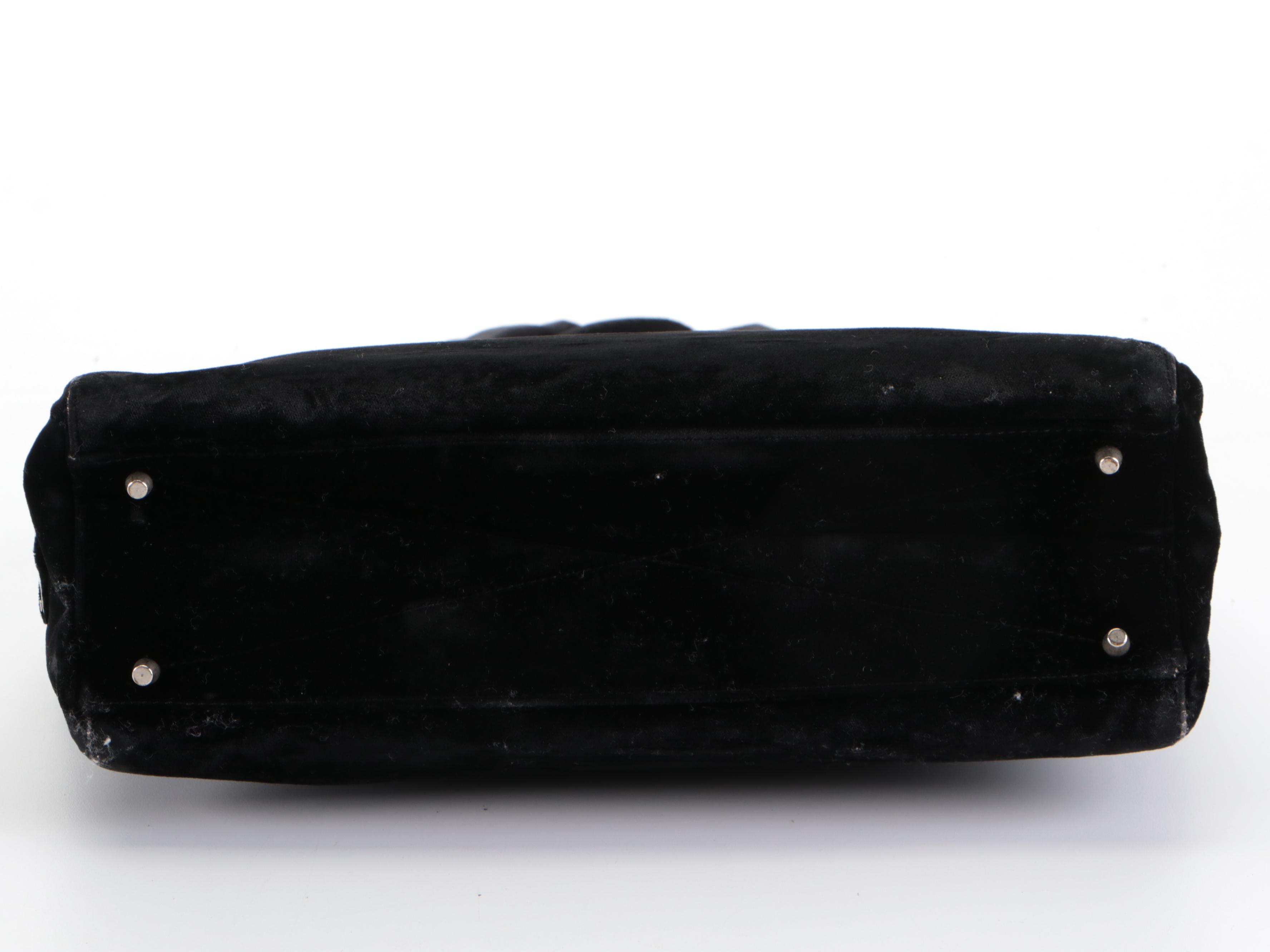 Prada Handbag in Black Velvet