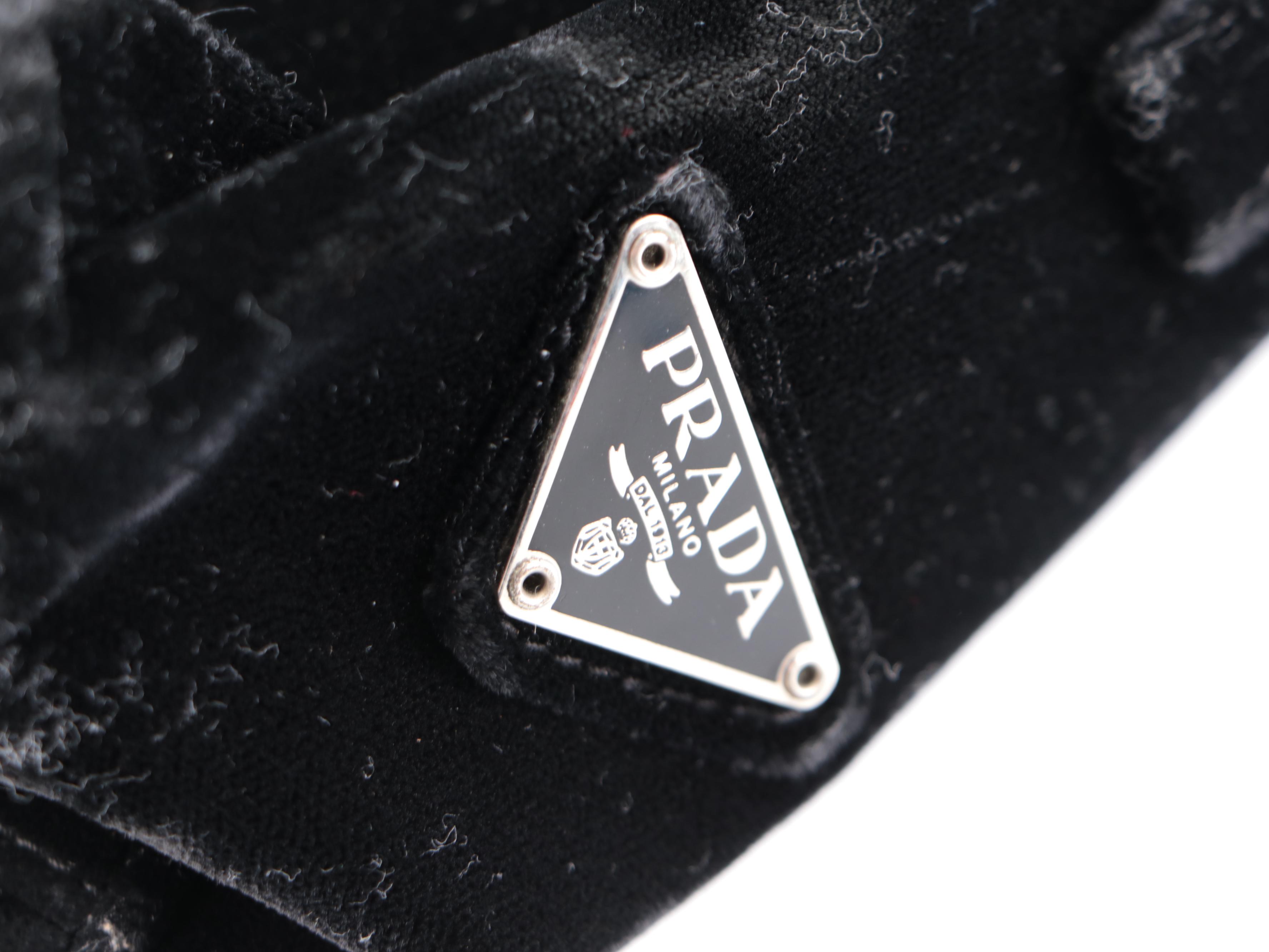 Prada Handbag in Black Velvet