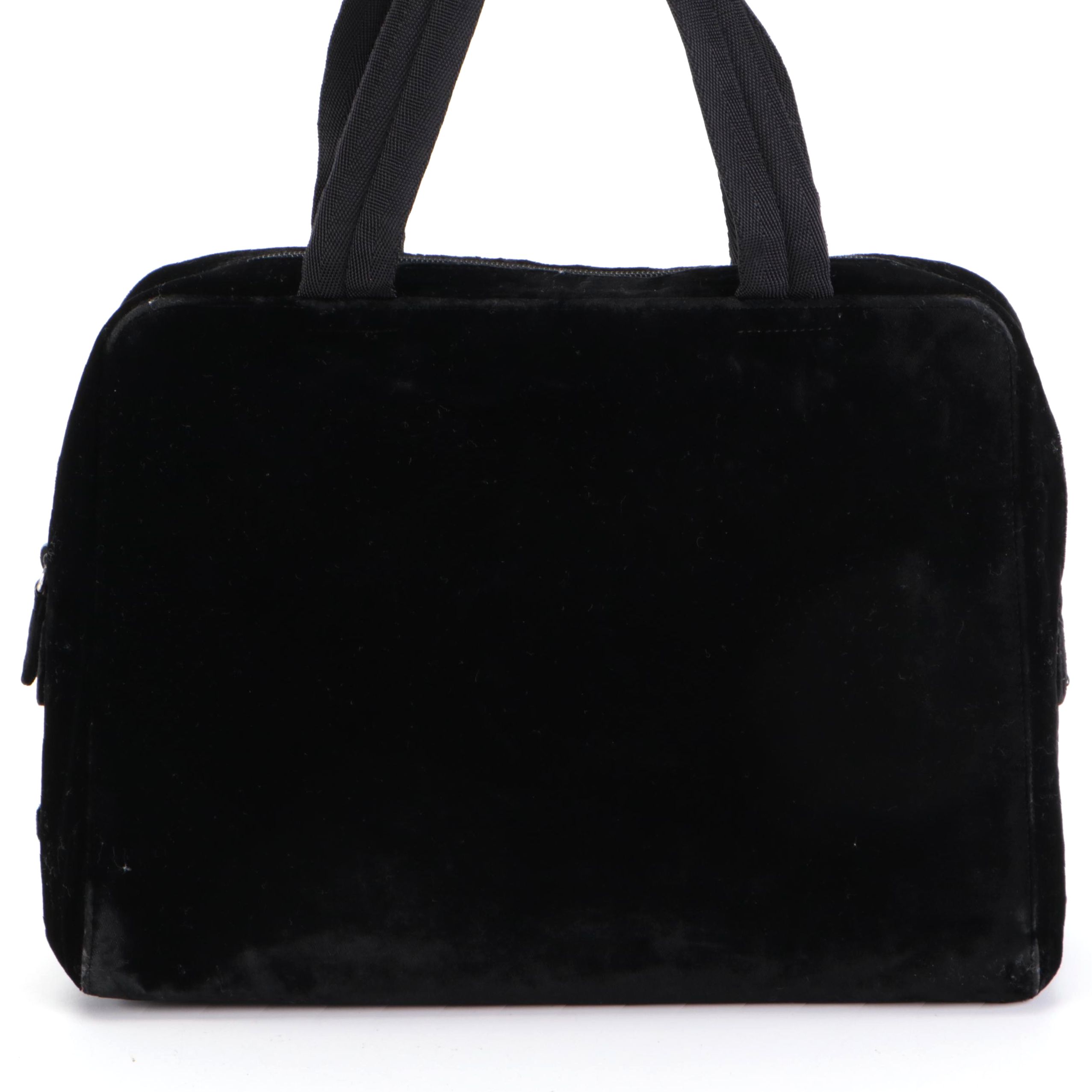 Prada Handbag in Black Velvet