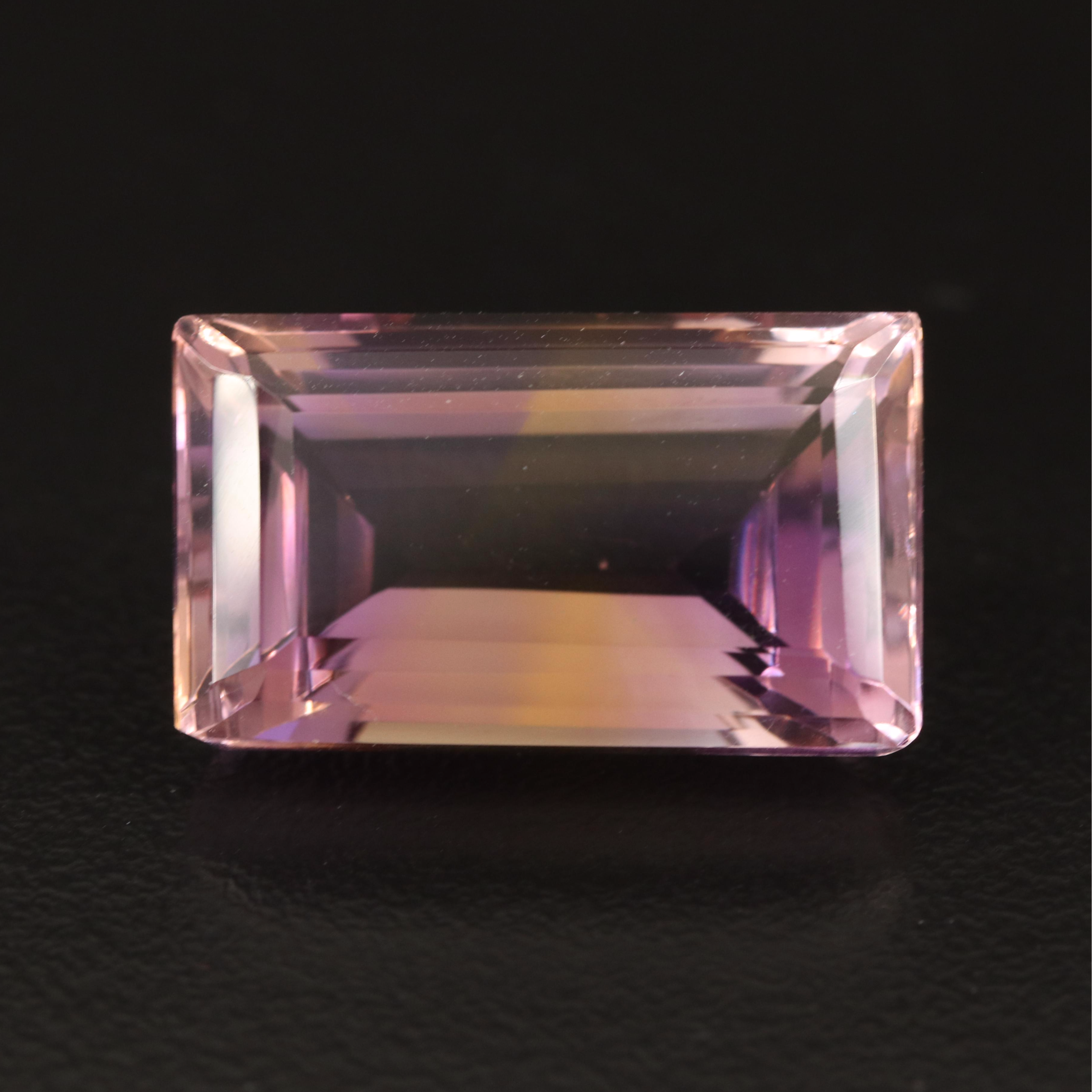 Loose 22.92 CT Rectangular Faceted Ametrine