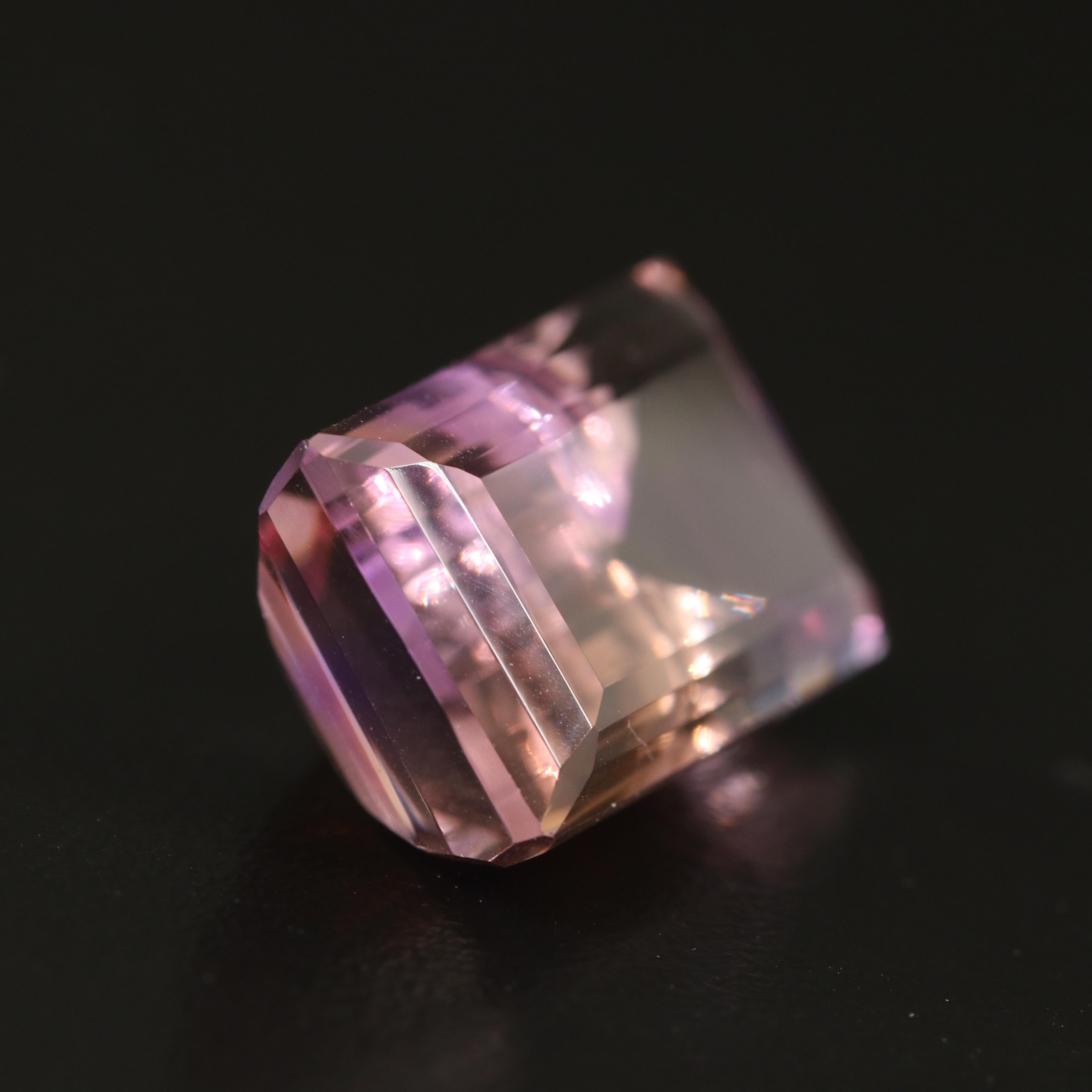 Loose 22.92 CT Rectangular Faceted Ametrine
