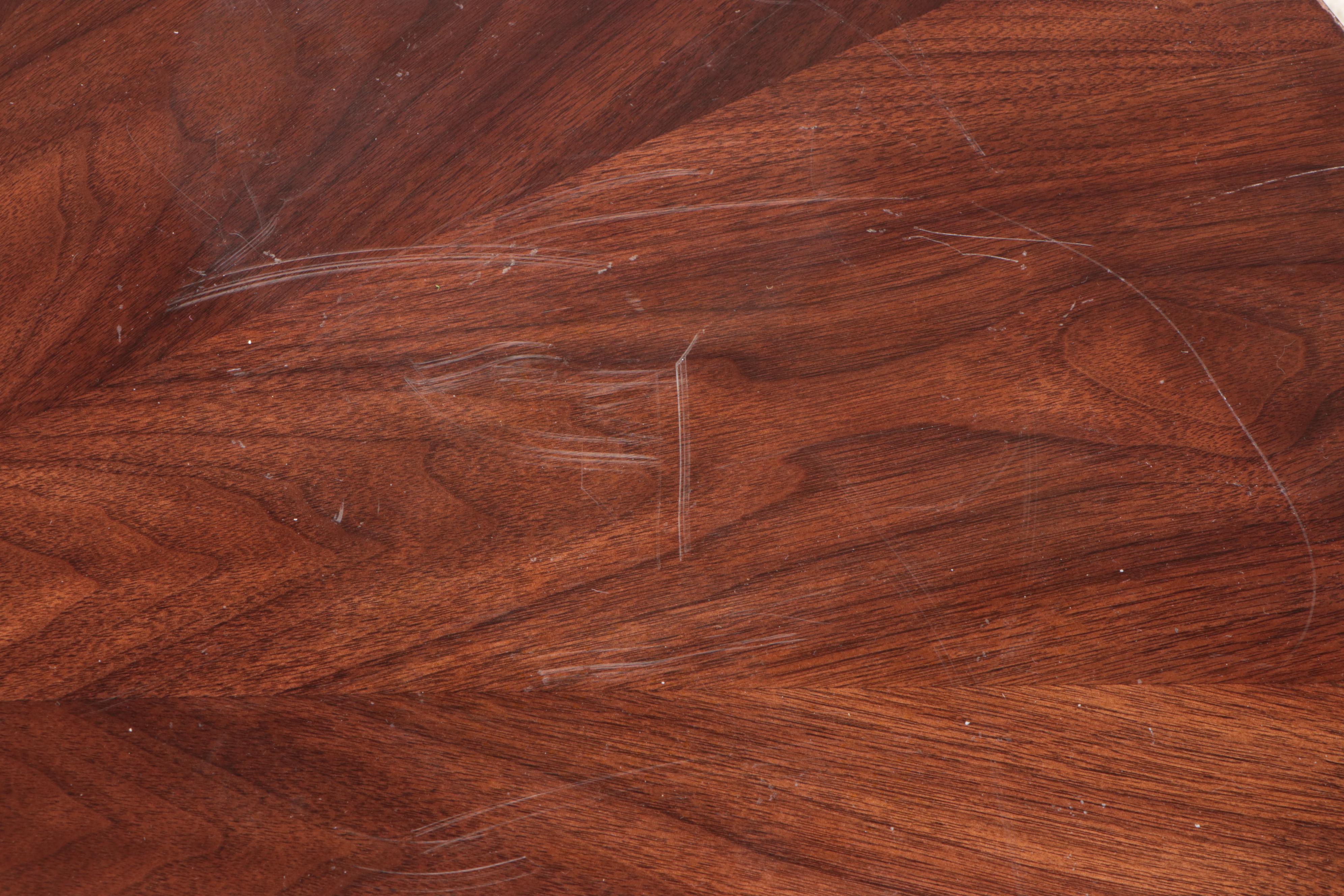 Stanley Furniture Company "Autry" Walnut-Veneered and Gilt Metal Coffee Table