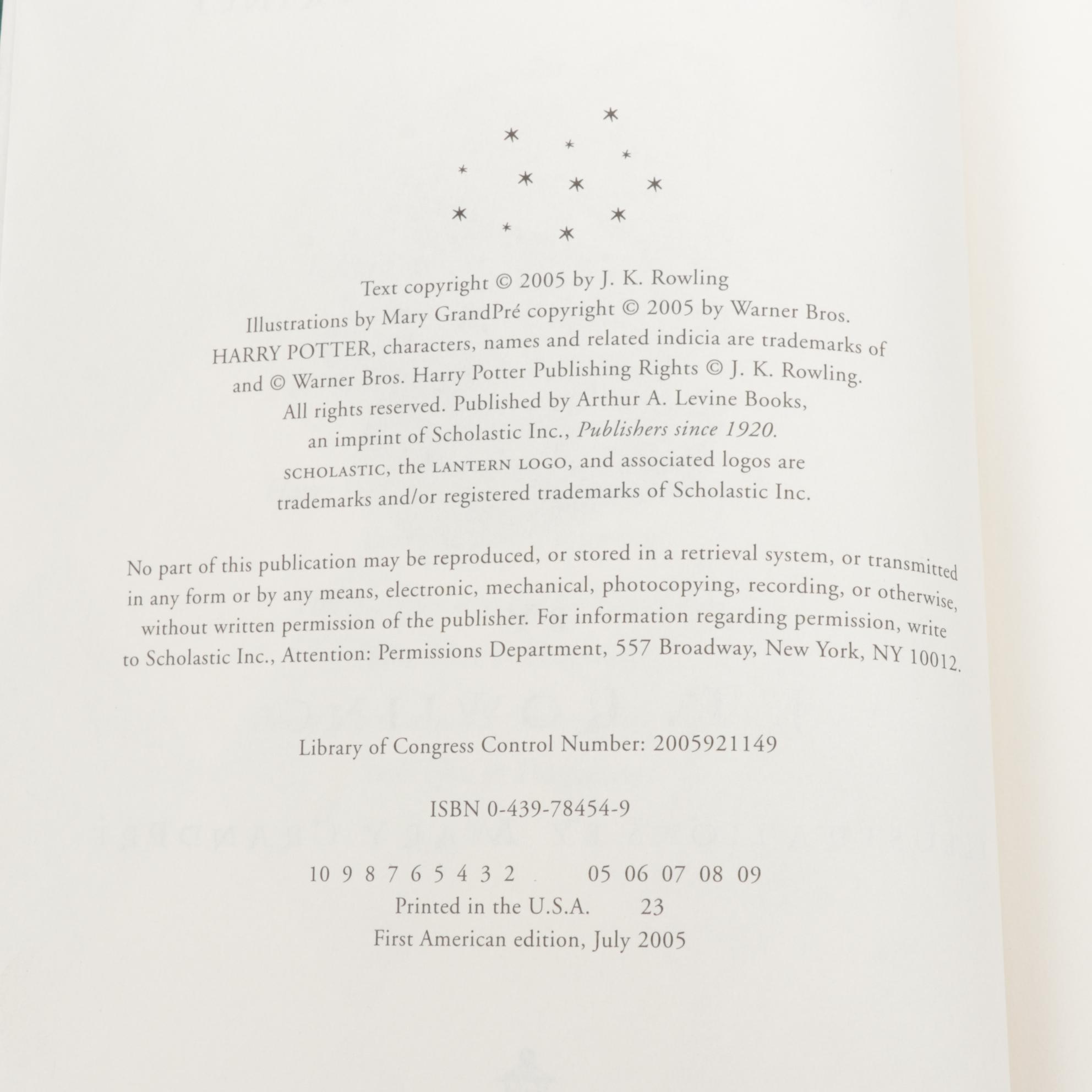 First American Edition "Harry Potter" Series and "Cursed Child" Script