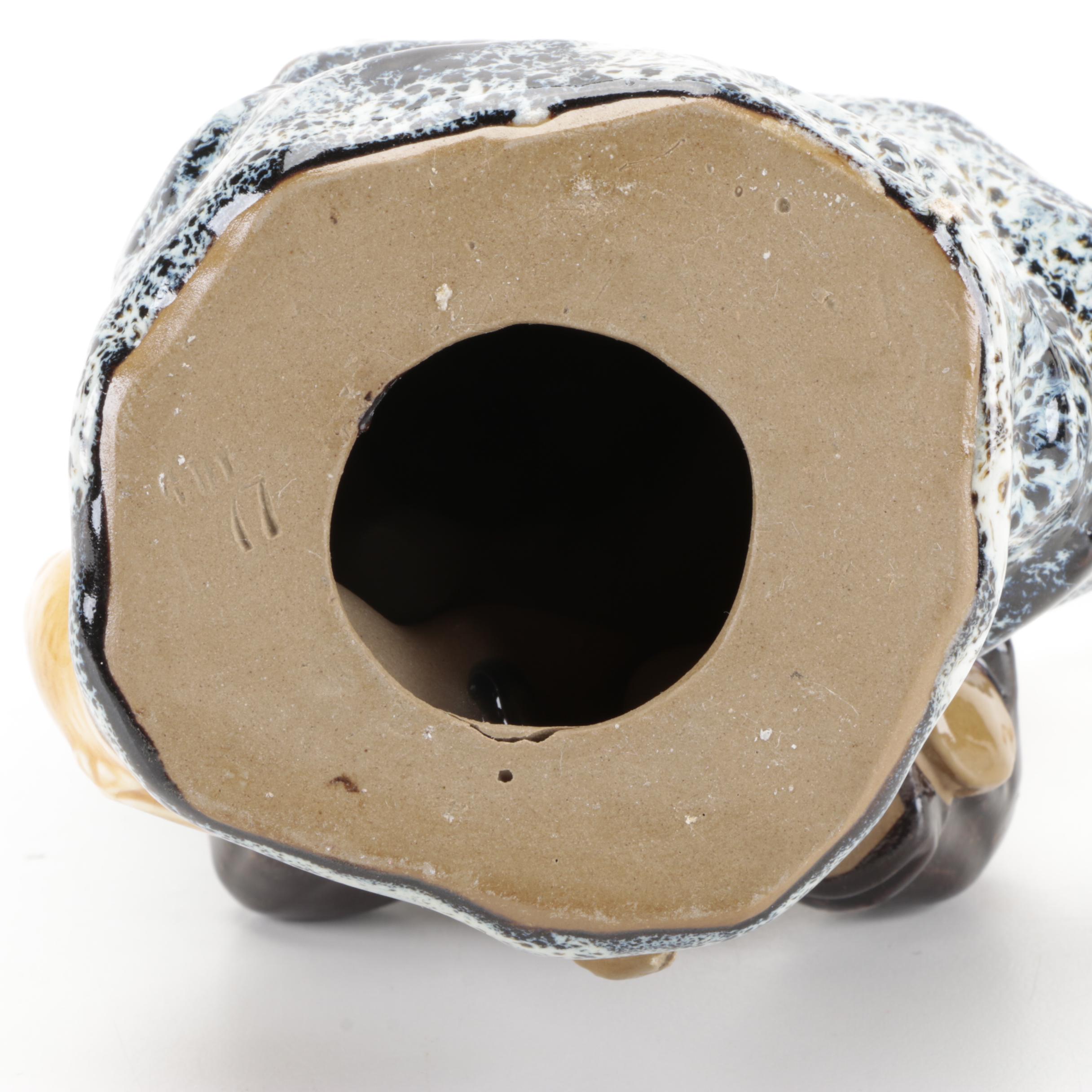 Chinese Shiwan Mudmen Figurines of Fisherman, Shouxing, and a Child on a Buffalo