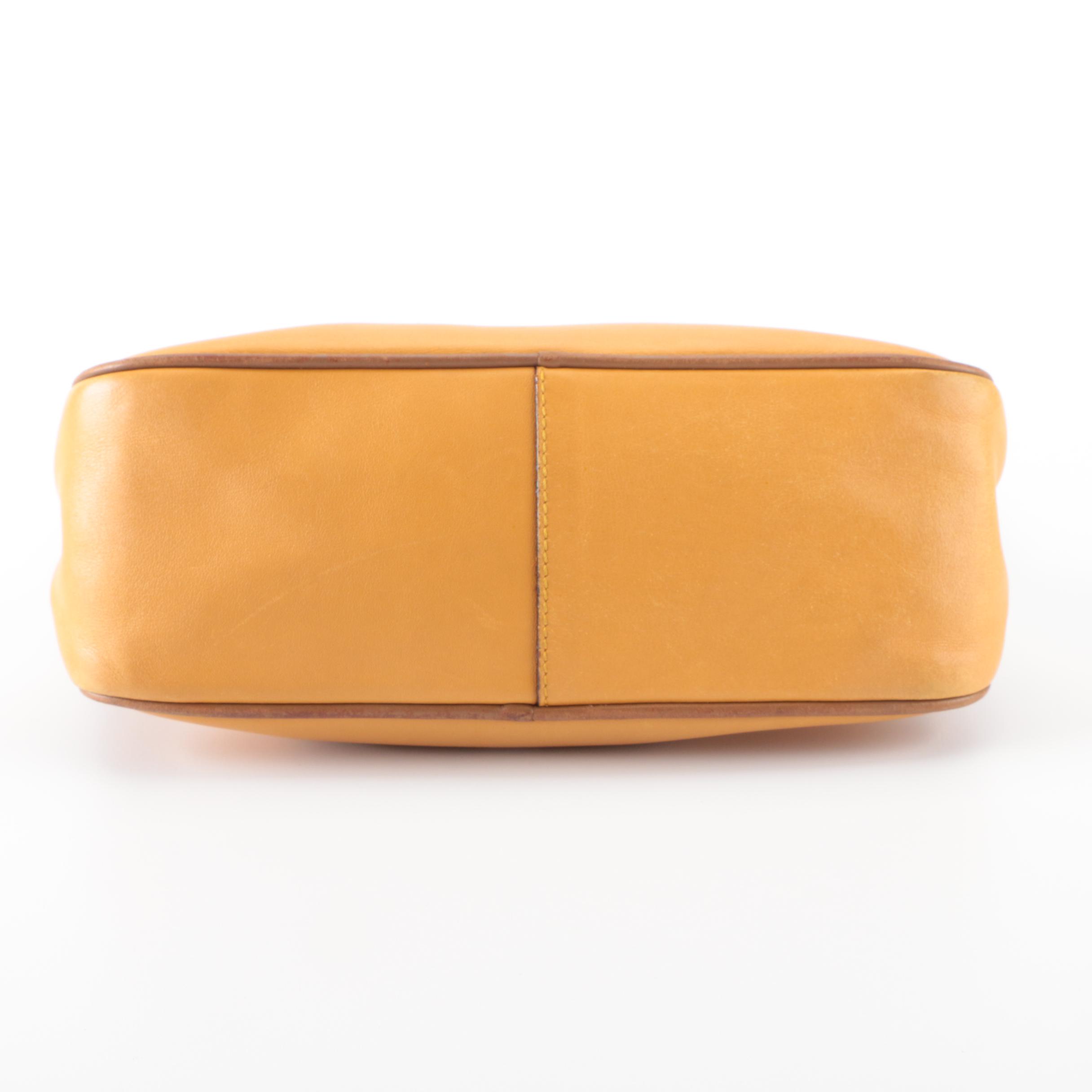 Prada Shoulder Bag in Bicolor Brown/Butterscotch Vitello Leather