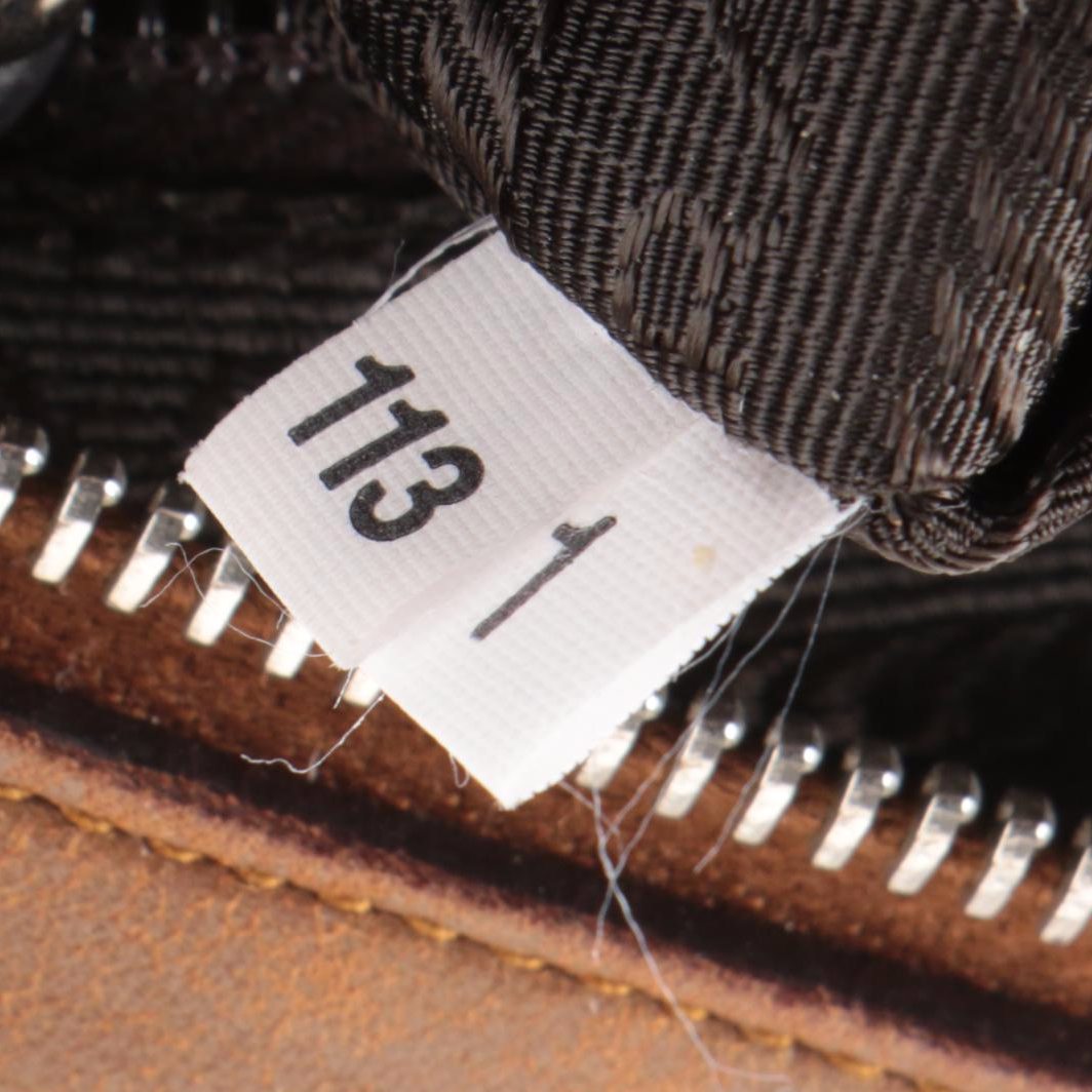 Prada Shoulder Bag in Bicolor Brown/Butterscotch Vitello Leather