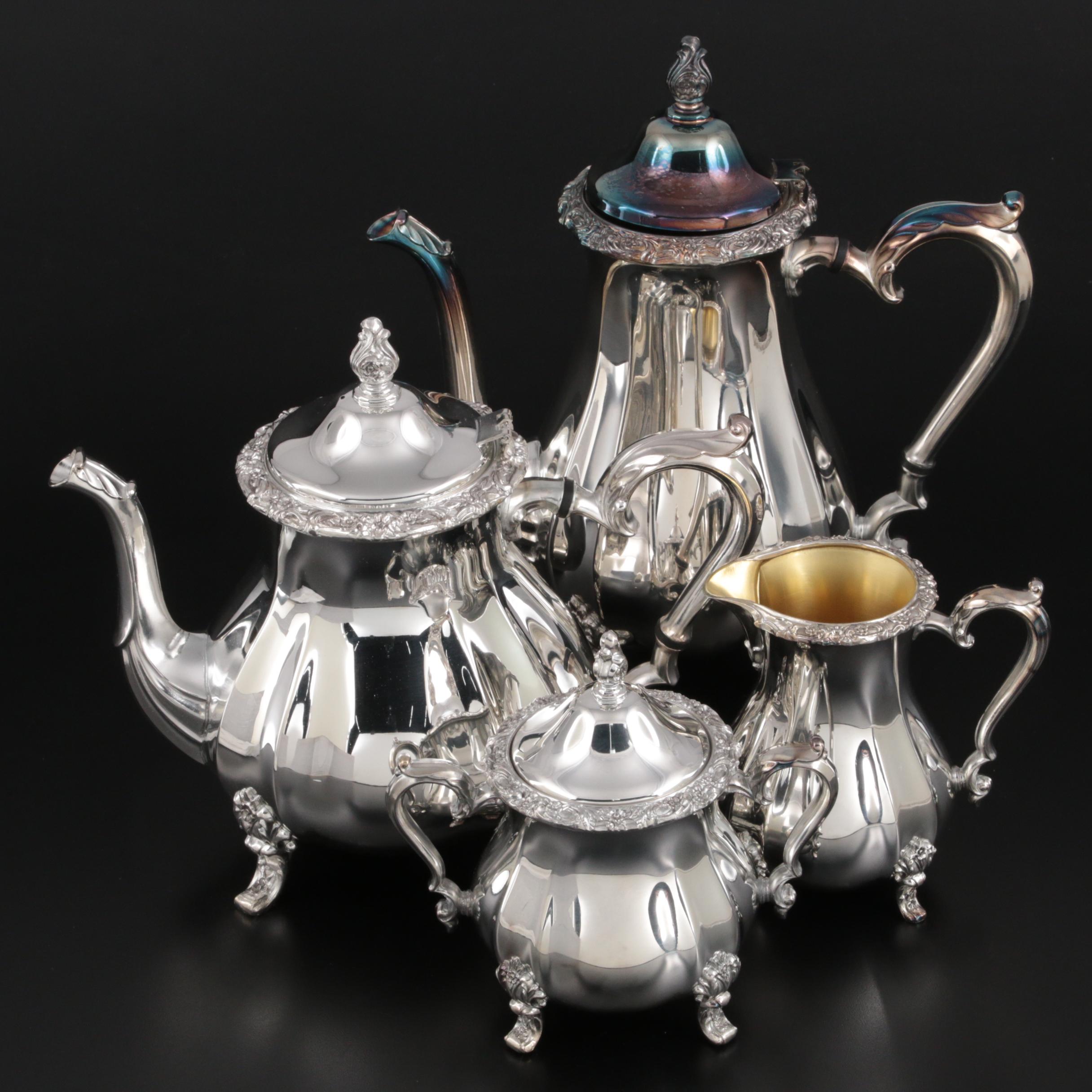 Webster Wilcox Oneida Silver Plate Tea and Coffee Set