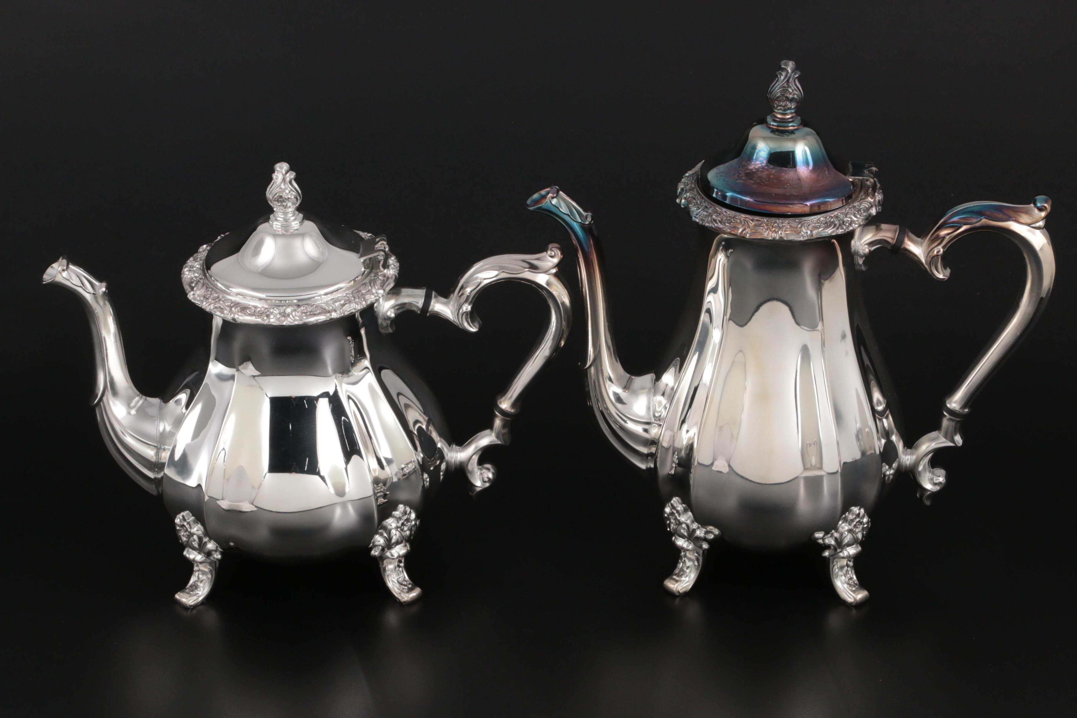 Webster Wilcox Oneida Silver Plate Tea and Coffee Set