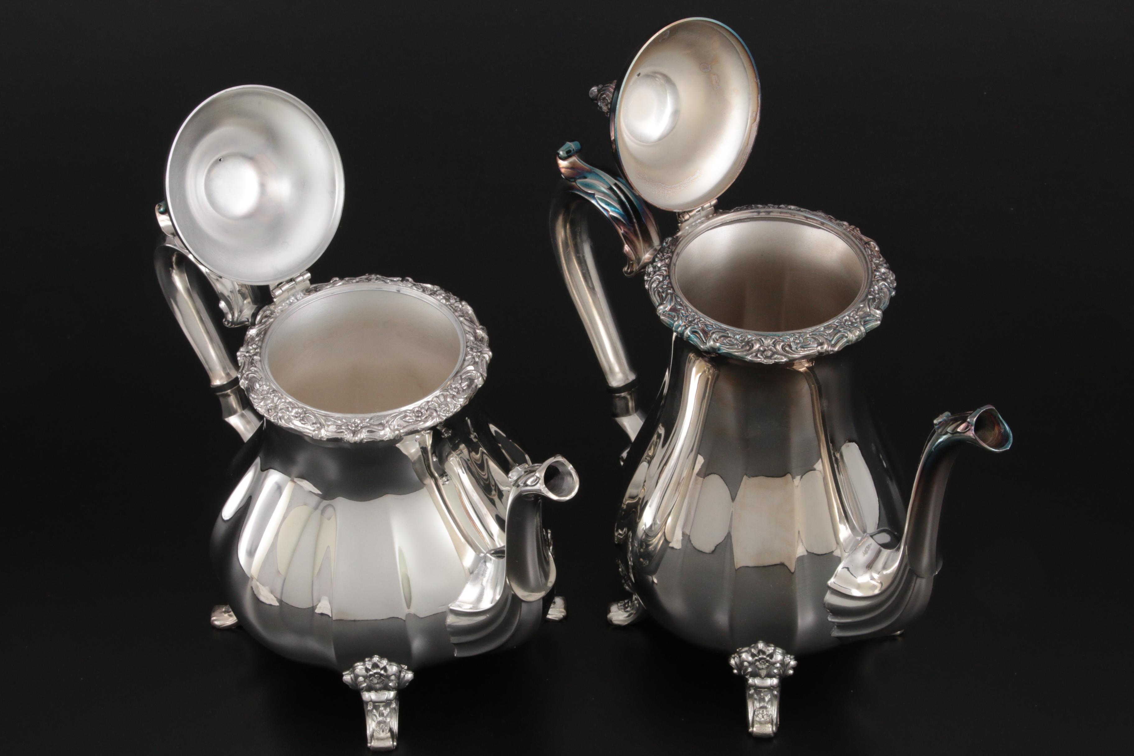 Webster Wilcox Oneida Silver Plate Tea and Coffee Set