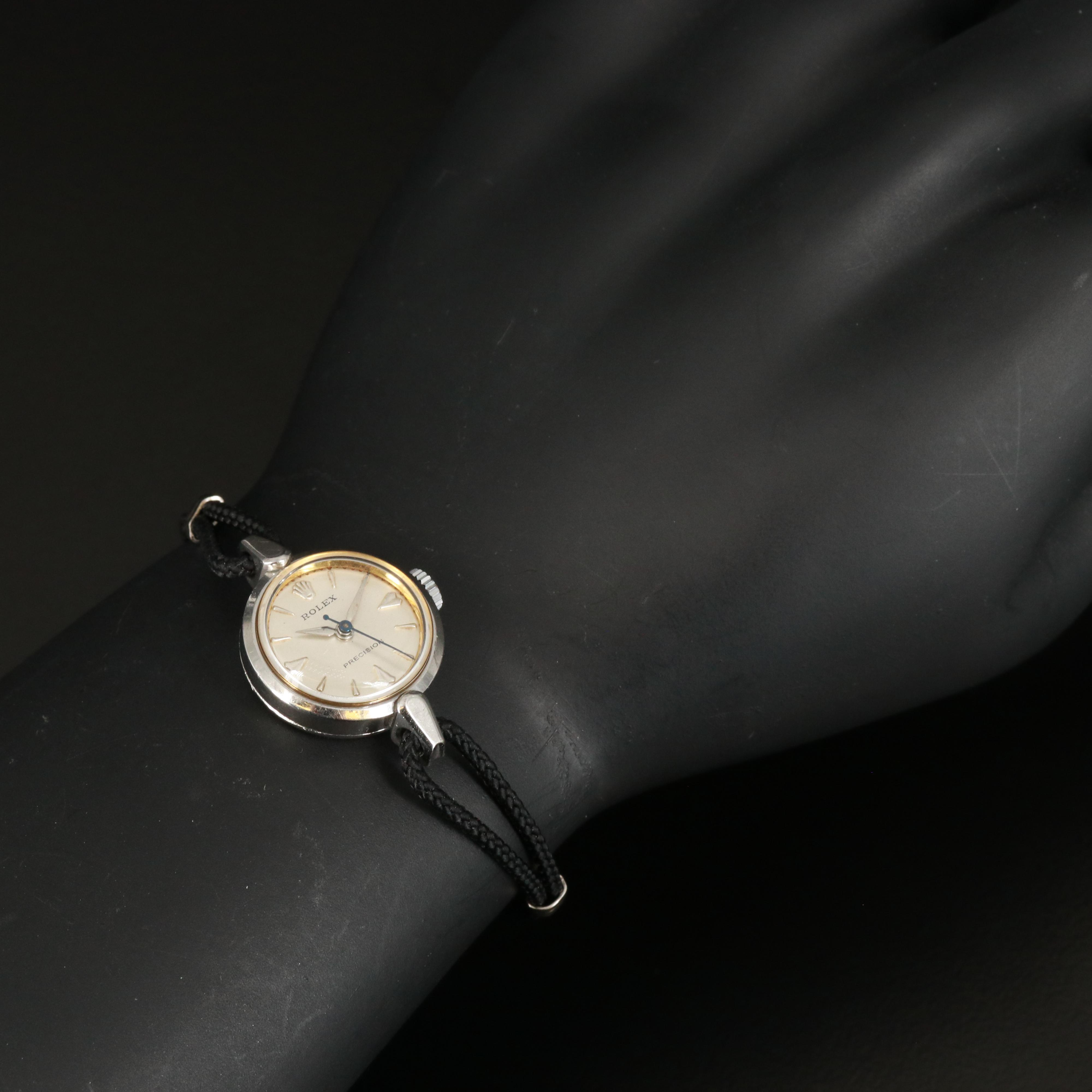 Rolex Precision Stainless Steel Stem Wind Watch