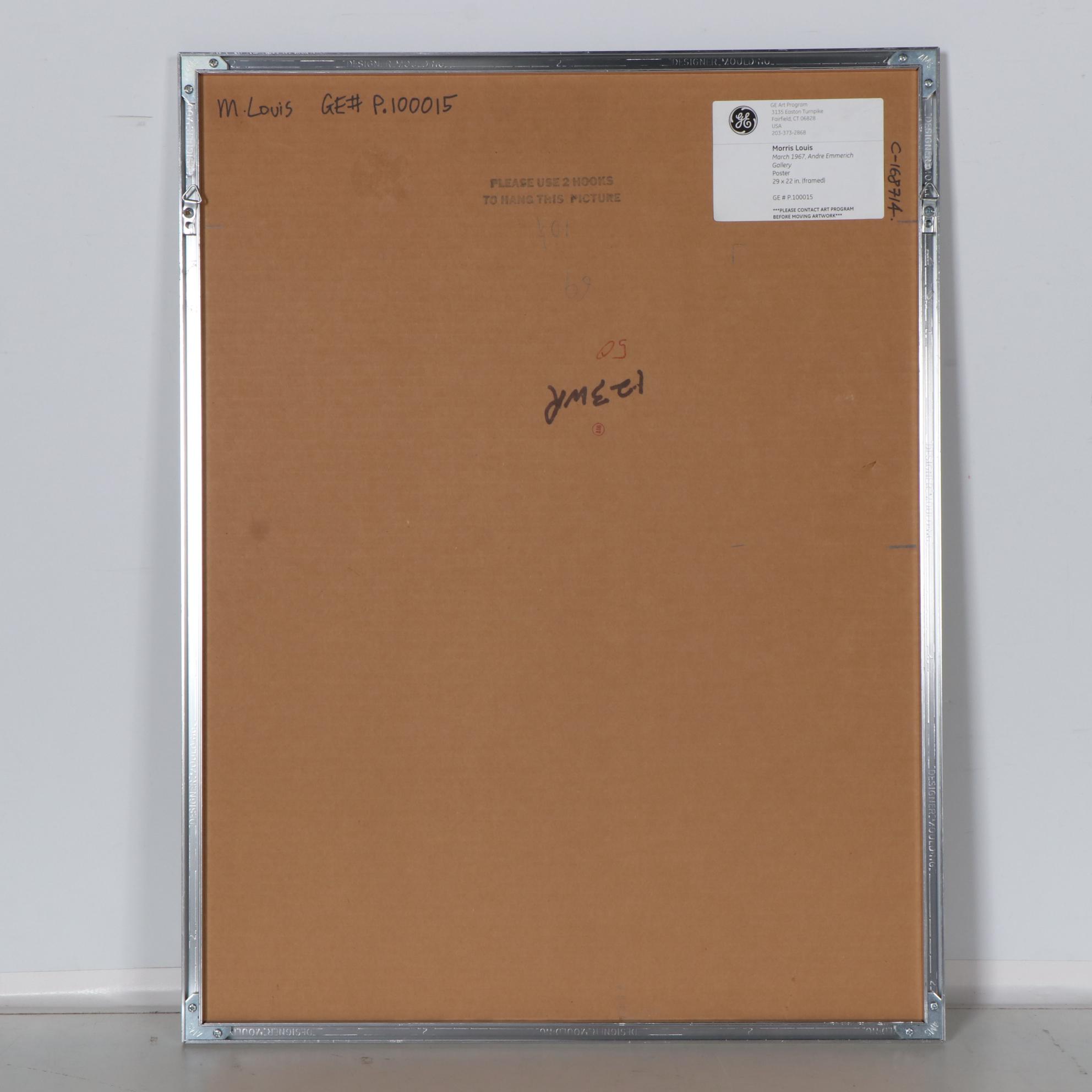 André Emmerich Gallery Offset Lithograph Poster After Morris Louis, 1975