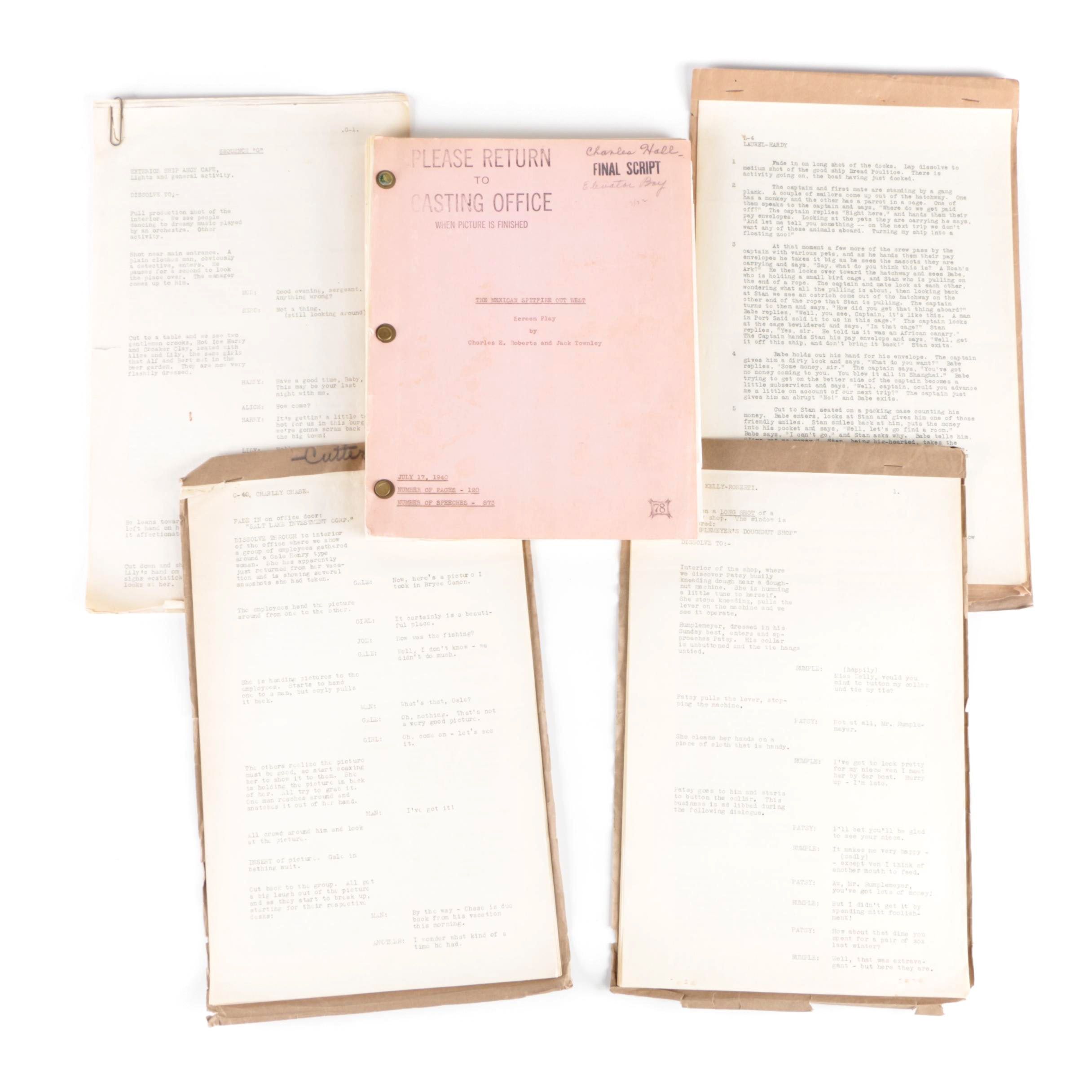 "Laurel and Hardy", "The Mexican Spitfire Out West", More Hal Roach, RKO Scripts