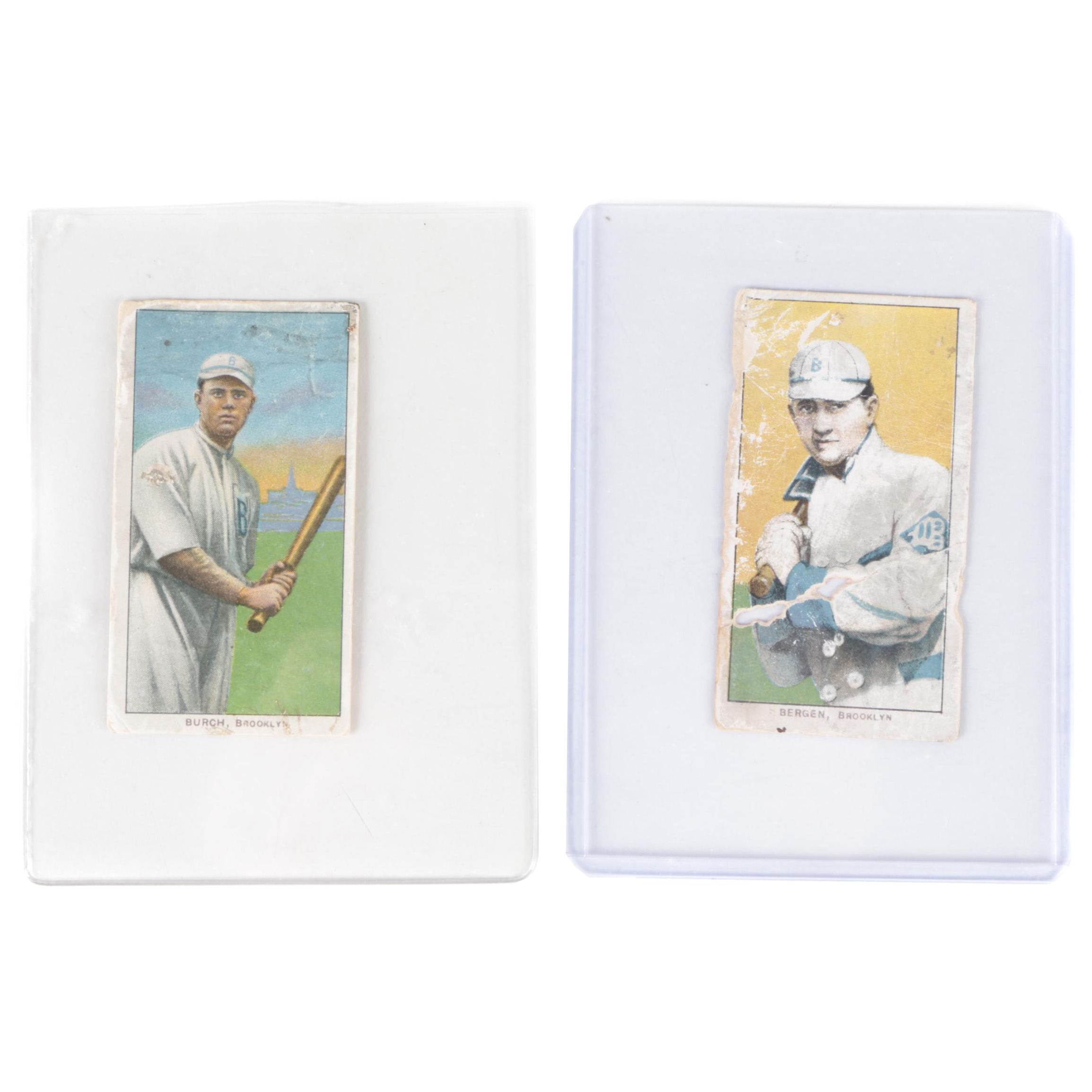 1909-1911 Bill Bergen and Al Burch Brooklyn Sweet Caporal "T206" Baseball Cards