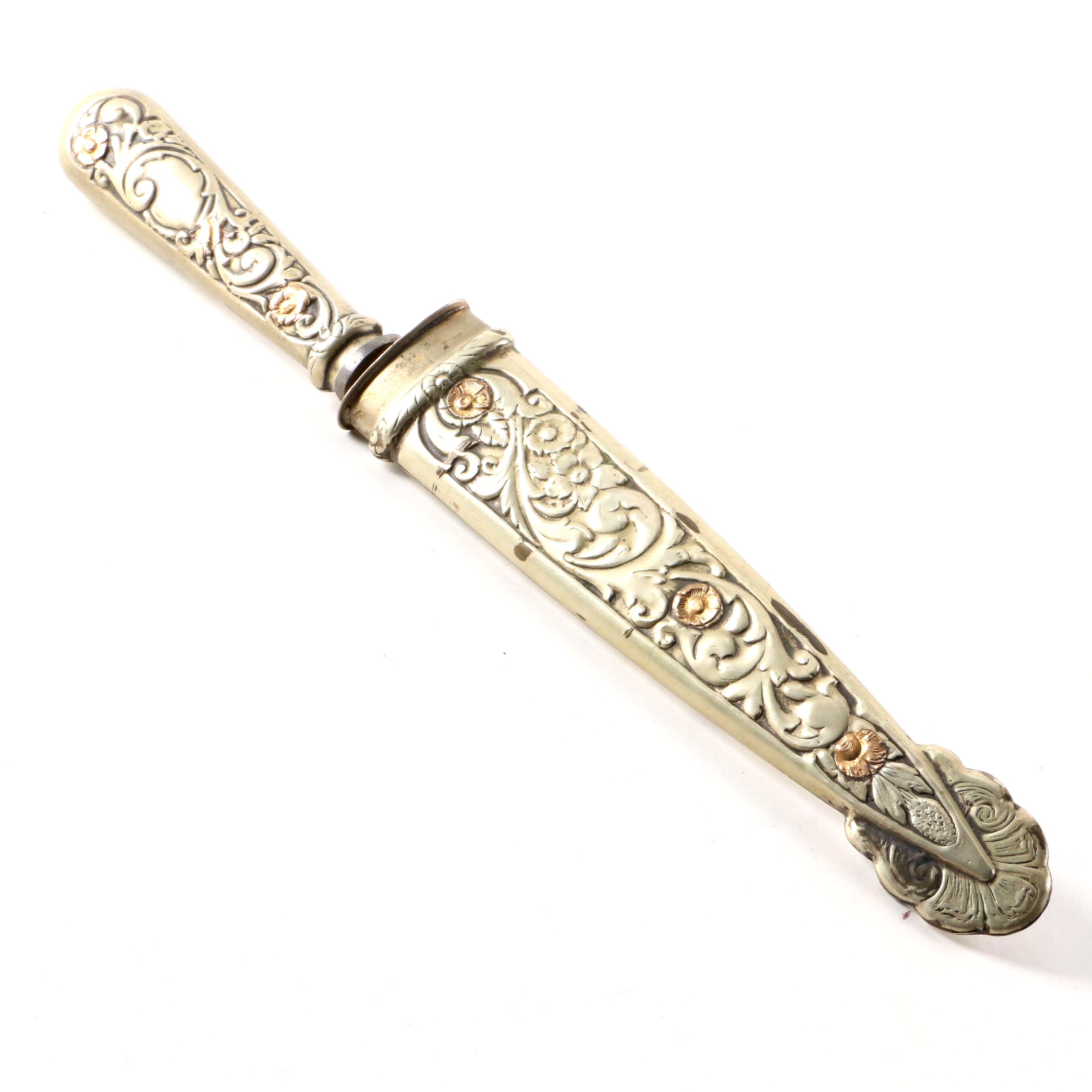 Alimar Tandil Argentine Alpaca Silver Handle and Forged Steel Guacho Knife