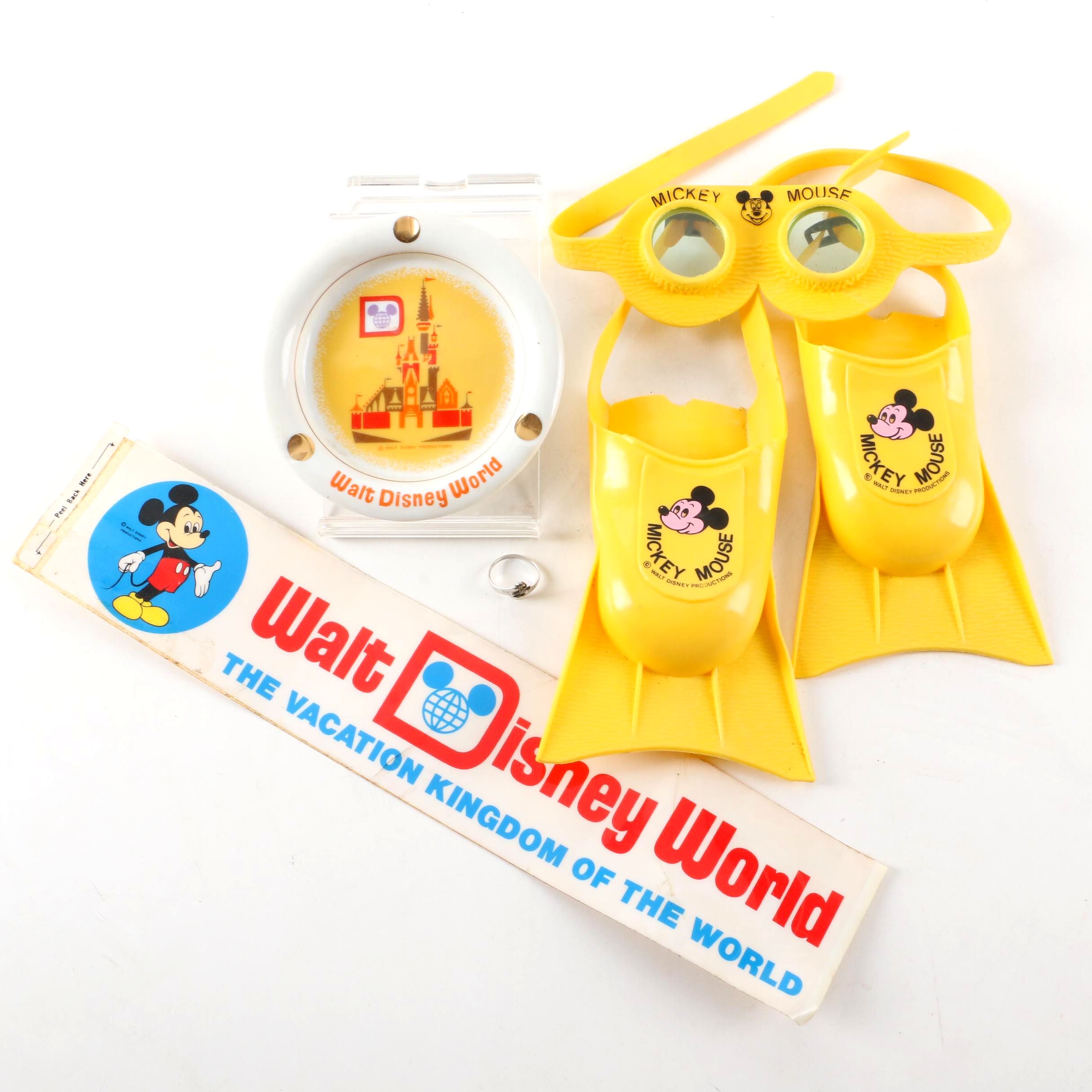 Walt Disney Mickey Mouse Goggles and Flipper Set and Other Disney Japan Items