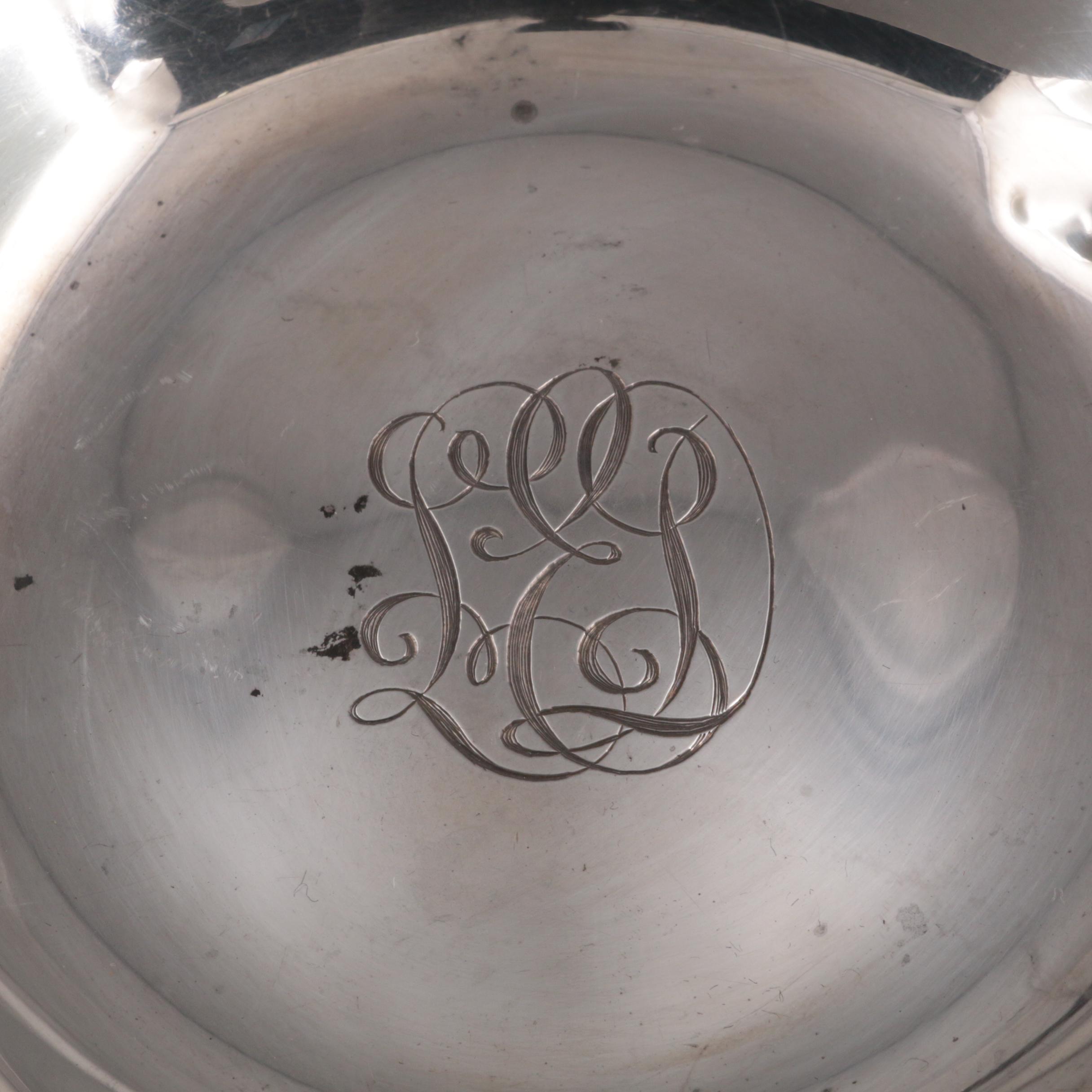 Tiffany & Co. Sterling Silver Scroll and Fan Motif Dish with Webster Porringer